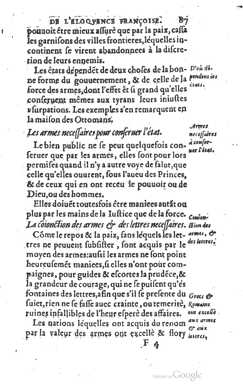1610 - Louis Coste - Trésor de l’éloquence française (Seconde partie) - BM Lyon