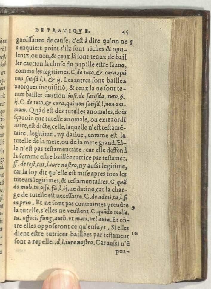 1552 - Vincent Sertenas - Trésor de pratique pour les juges - Kansas University