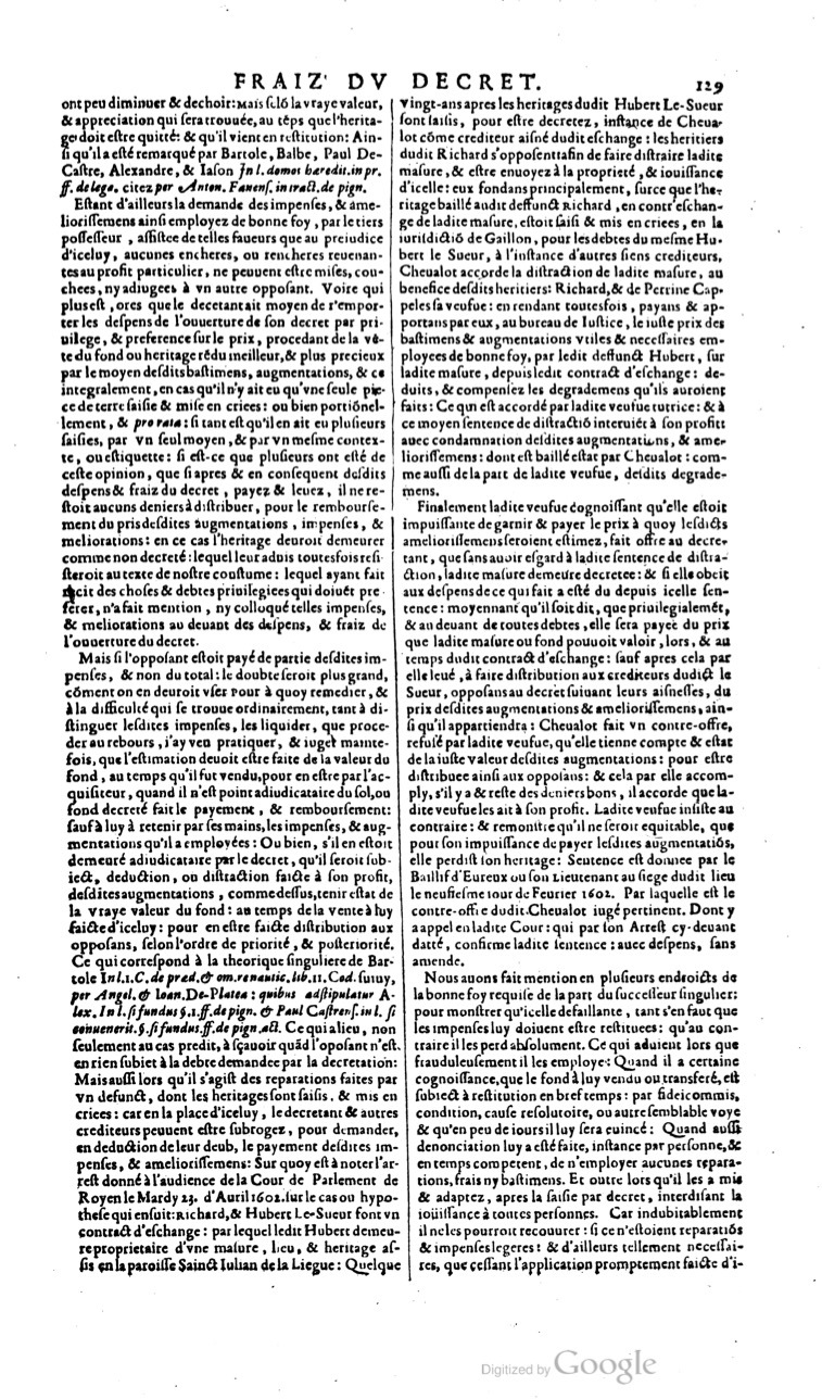 1629 - Veuve Nicolas Buon - Trésor du droit français (21754 T. 2) - BM Lyon