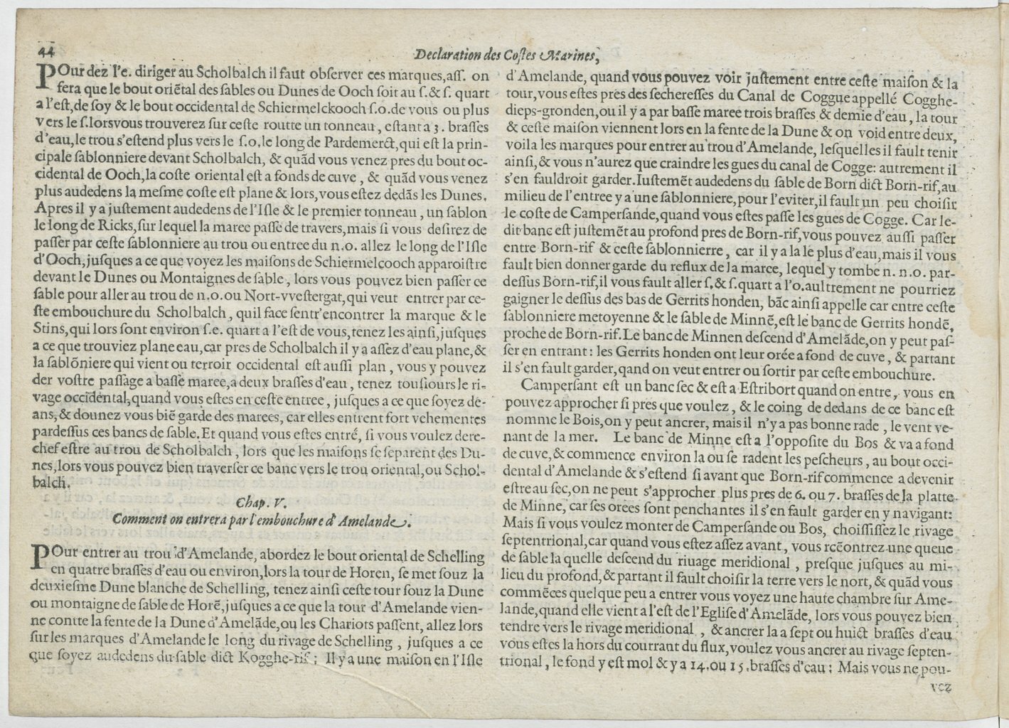 1601 - Bonaventure d’Aseville - Trésorerie ou cabinet de route marinesque - BnF