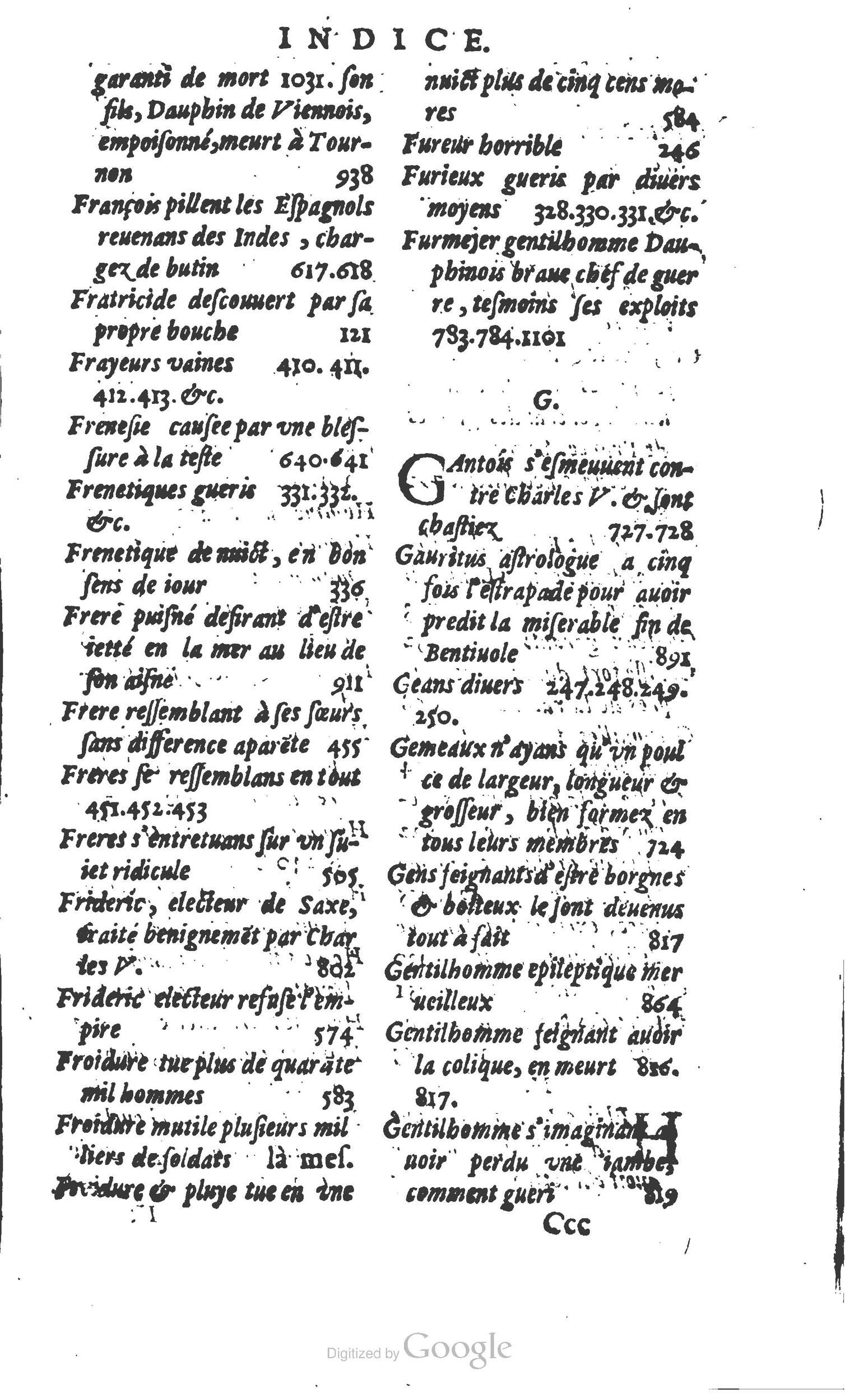 1610 - Paul Marceau - Trésor d’histoires admirables et mémorables - Princeton