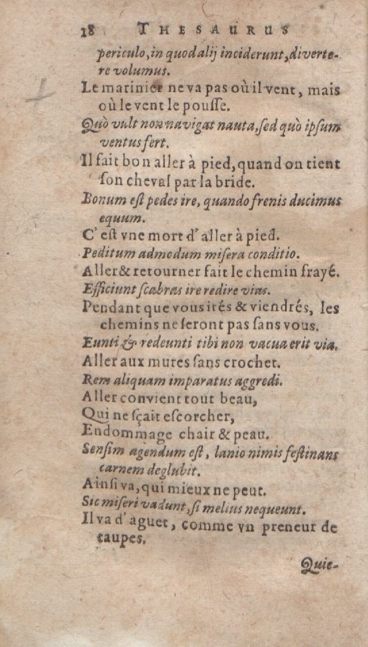 1612 - Dominicus Custos - Trésor des proverbes français - Bibliopol-Olomuc 1612 - Dominicus Custos - Trésor des proverbes français - Bibliopol-Olomuc