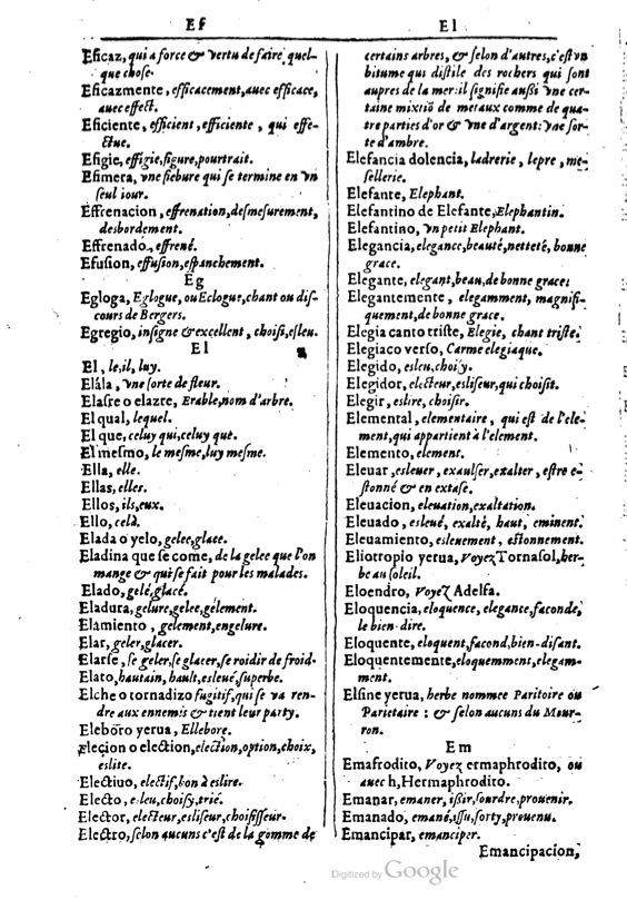 1616 - Veuve Marc Orry - Trésor des deux langues espagnole et française (Première et Seconde parties) - BM Lyon