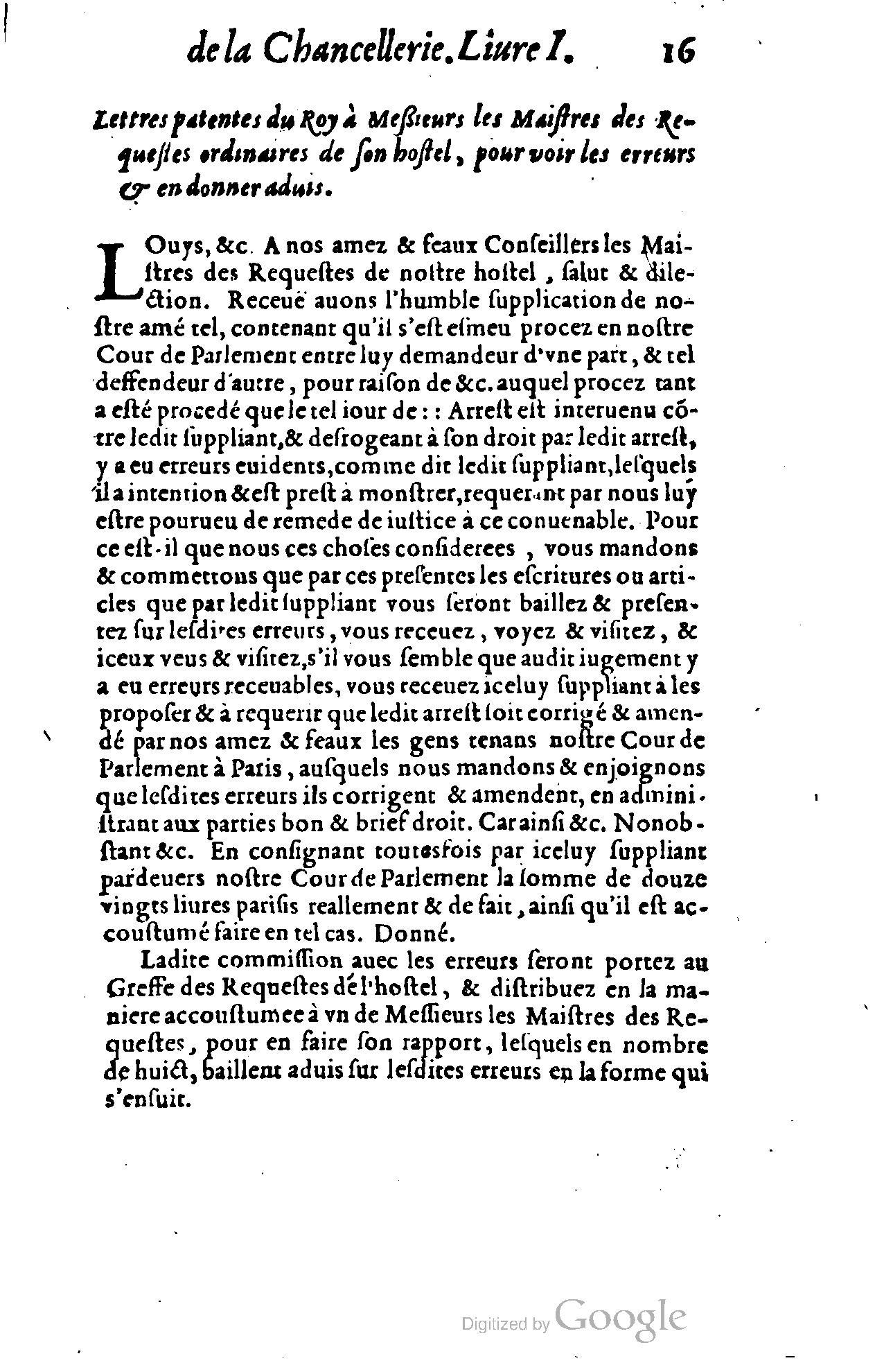 1614 - Jean Richer - Trésor du nouveau style et protocole de la chancellerie de France - BSB Munich