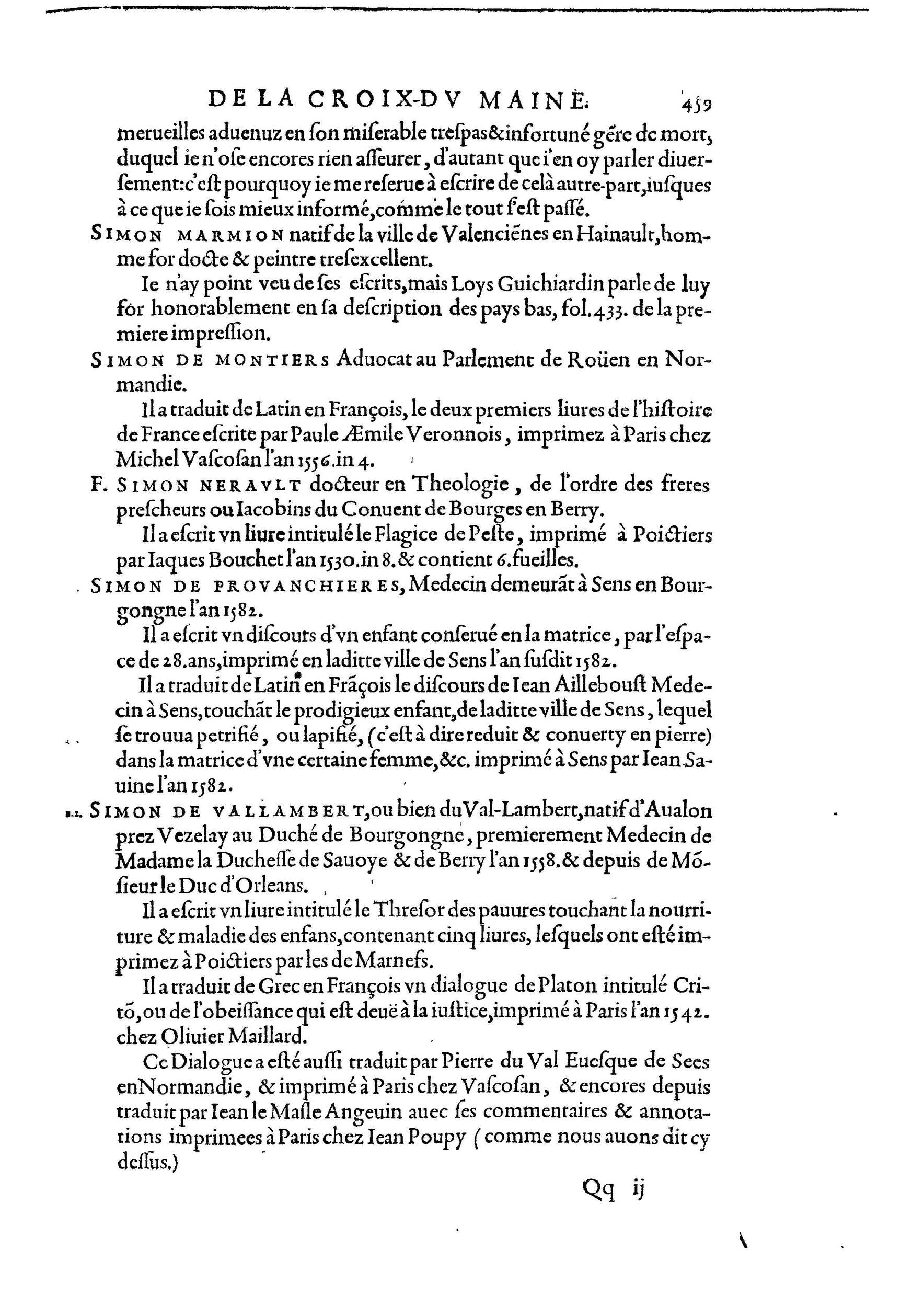 1584 - Abel L&#039;Angelier - Bibliothèques françaises - BnF