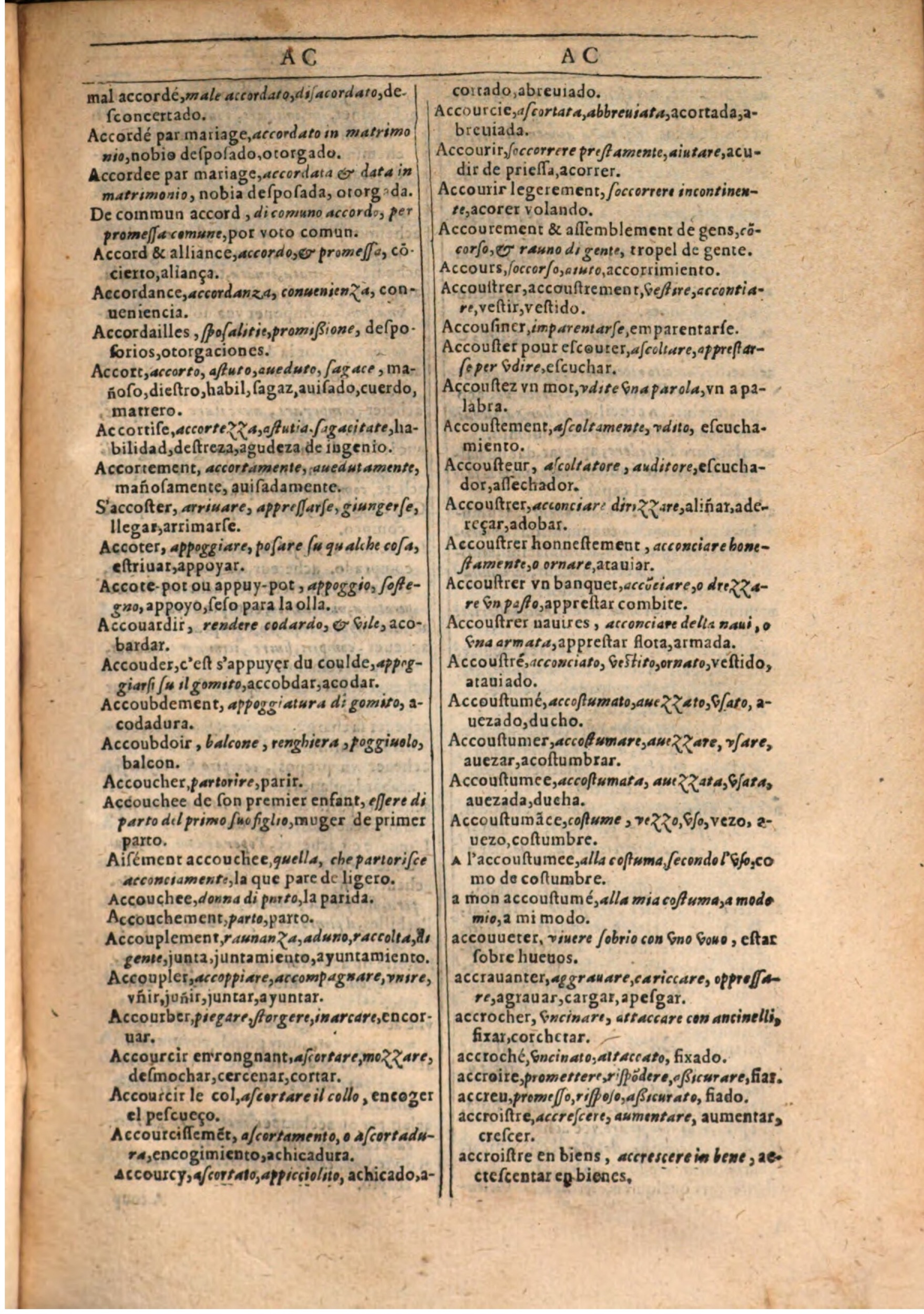 1609 - Philippe Albert et Alexandre Pernet - Trésor des trois langues française, italienne et espagnole (Seconde partie) - BSB Munich 1609 - Philippe Albert et Alexandre Pernet - Trésor des trois langues française, italienne et espagnole (Seconde partie) - BSB Munich