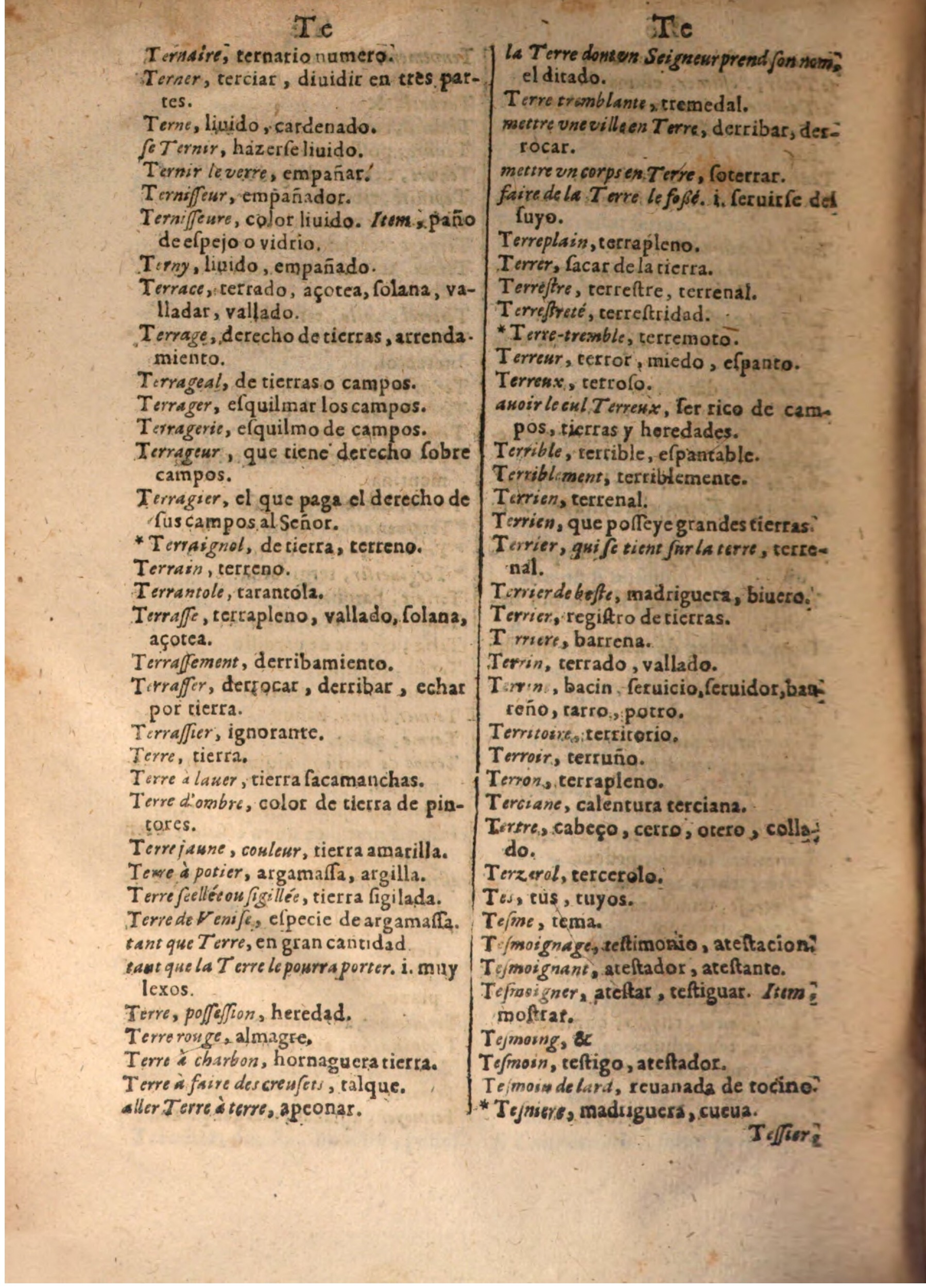 1645 - A. de Sommaville et A. Courbé - Trésor des deux langues espagnole et française (Seconde partie) - BSB Munich 1645 - A. de Sommaville et A. Courbé - Trésor des deux langues espagnole et française (Seconde partie) - BSB Munich