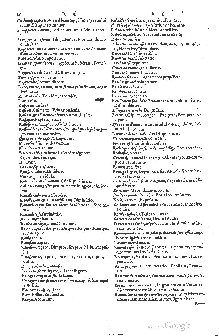 1585 - Simphorianum Beraud et Stephanum Michaëlem - Trésor des mots et traits français - Barcelone
