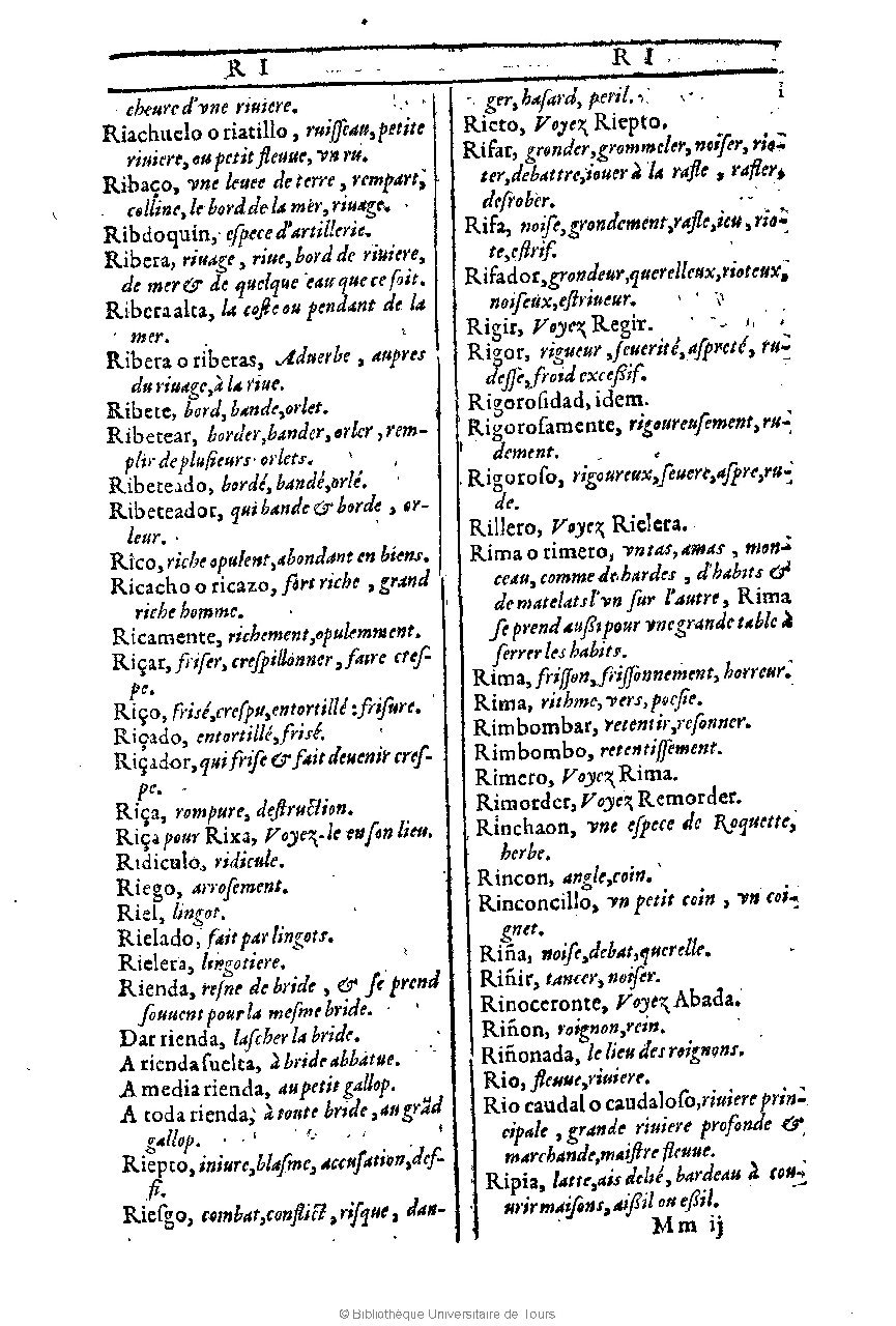1607 - Marc Orry - Trésor des deux langues espagnole et française (Première et Seconde parties) - BU Tours