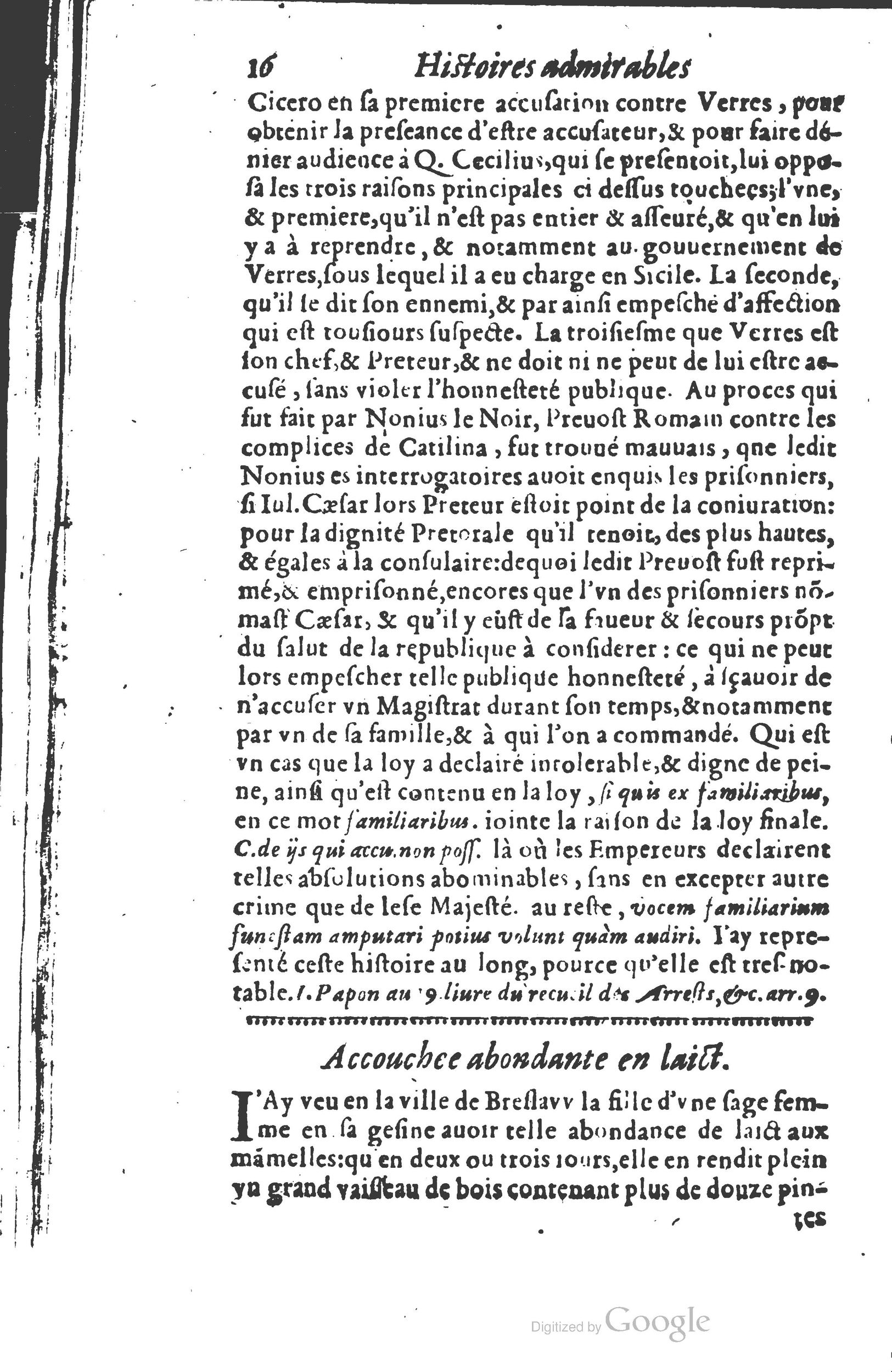 1610 - Paul Marceau - Trésor d’histoires admirables et mémorables - Princeton