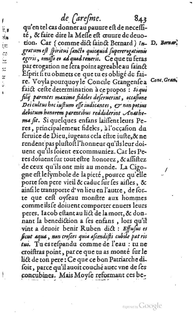 1607 - Nicolas Du Fossé - Trésor quadragésimal - T 01 - BM Lyon