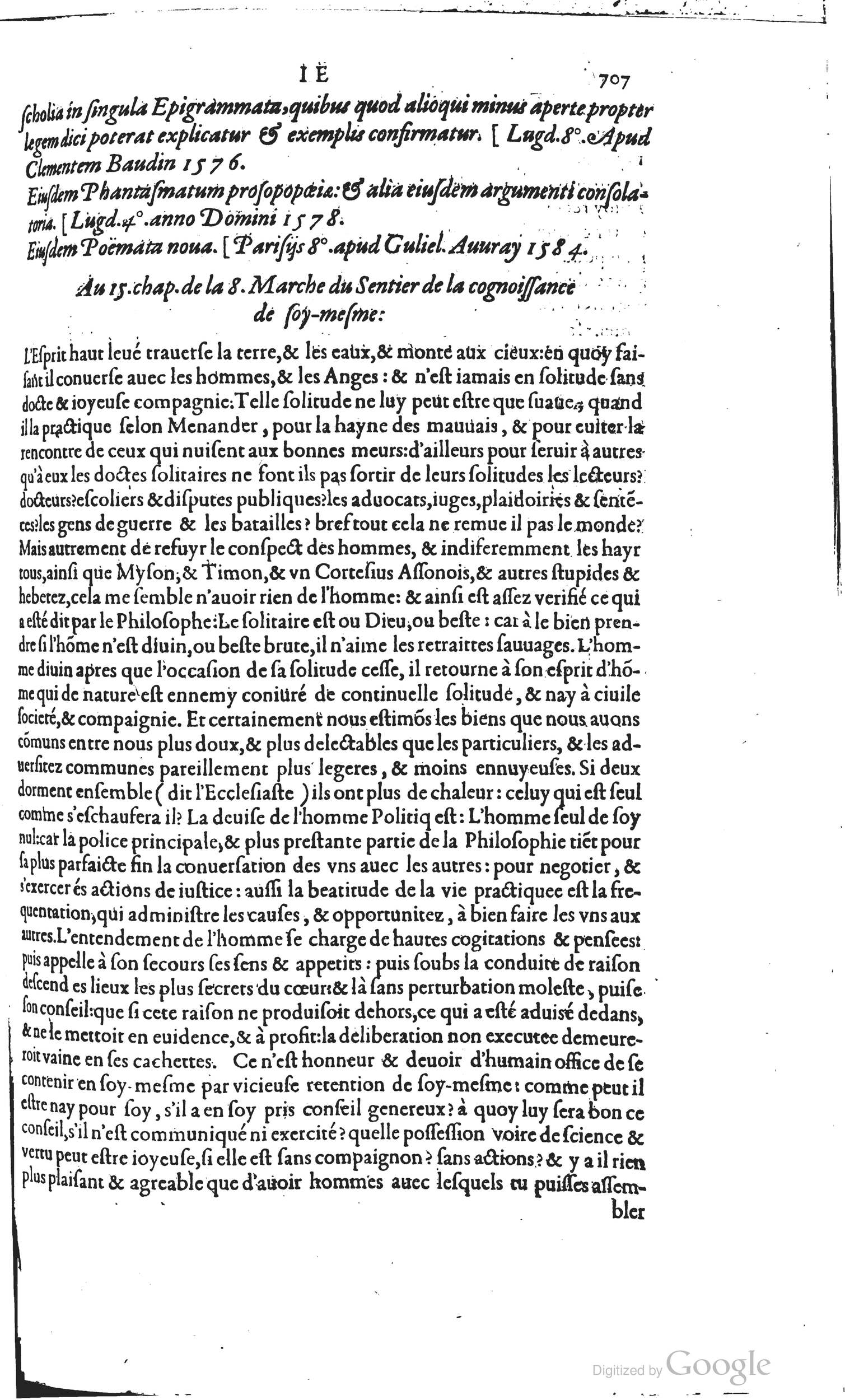 1585 - Barthélemy Honorat - Bibliothèques françaises - BSB Munich