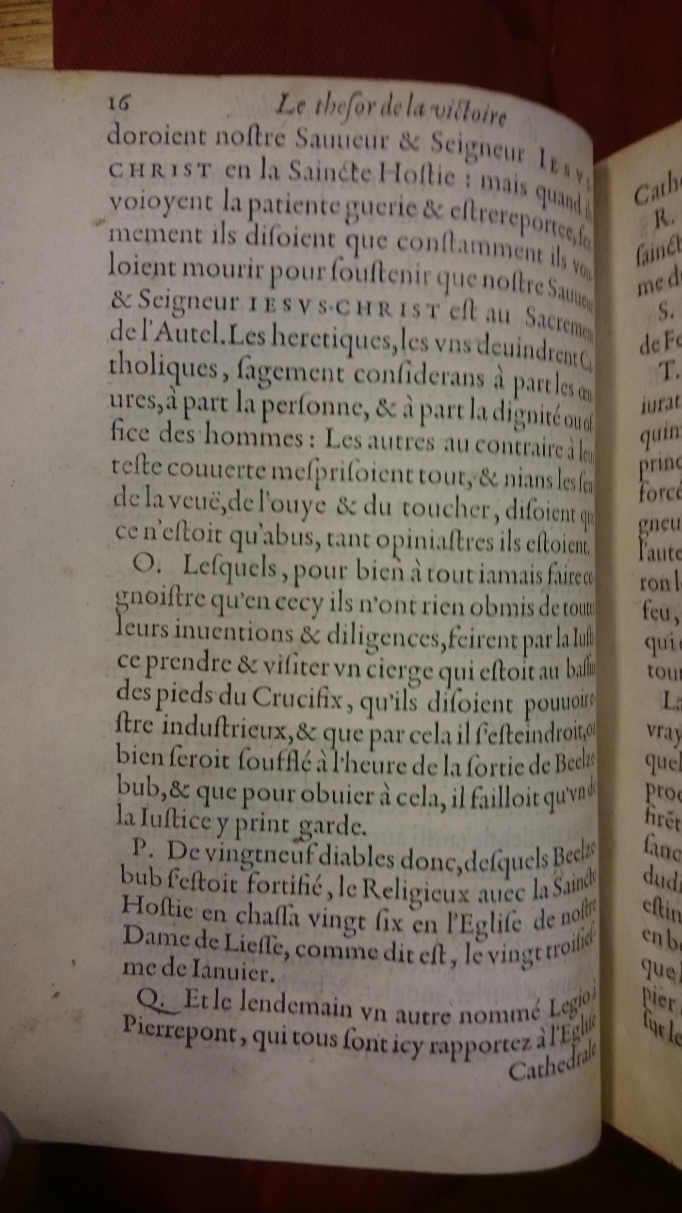 1578 - Nicolas Chesneau - Trésor et entière histoire de la triomphante victoire du corps de Dieu sur l’esprit malin - BM Lyon