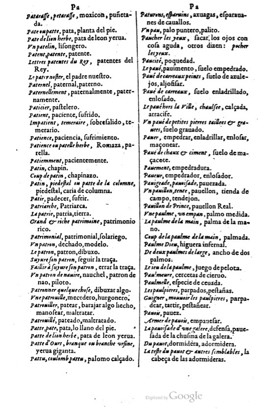 1621 - Adrian Tiffaine - Trésor des deux langues espagnole et française - BM Lyon