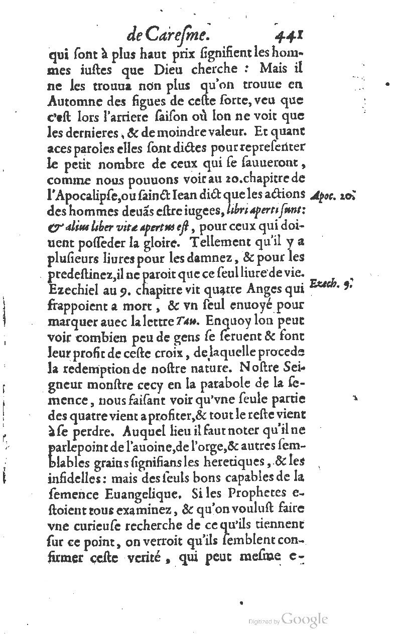 1607 - Nicolas Du Fossé - Trésor quadragésimal - T 01 - BM Lyon