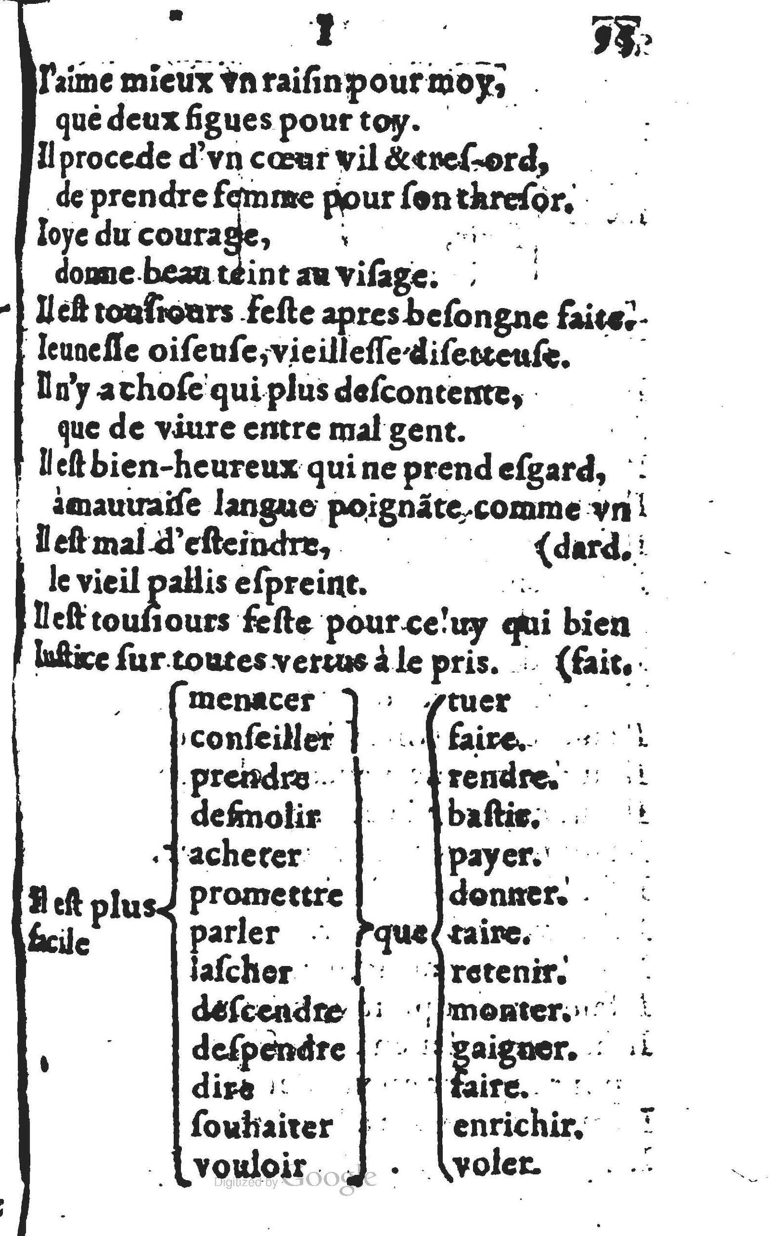 1578 - Nicolas Lescuyer - Trésor des sentences dorées - UGent