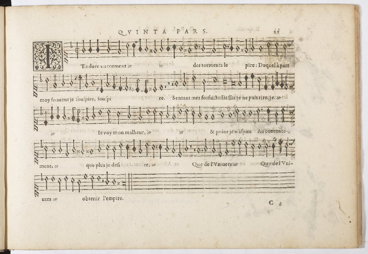 1594 - Paul Marceau - Trésor de musique d&#039;Orlande de Lassus, Superius, Bassus, Tenor, Quinta pars - BnF