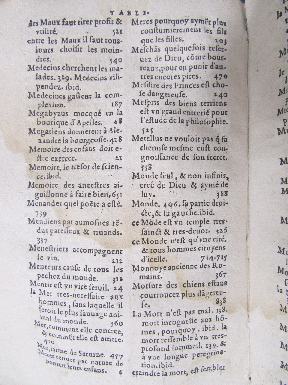 1578 - Jean Poupy - Trésor des morales de Plutarque - Vitré