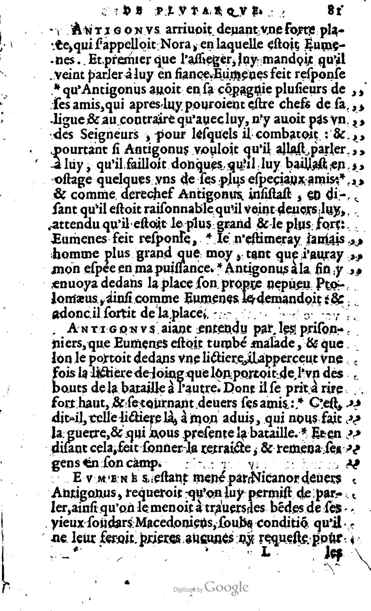 1568 - Willem Silvius - Trésor des vies de Plutarque - Anvers Plantin-Moretus