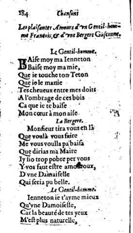 1623 - Jacques Cailloüé - Trésor ou recueil des chansons amoureuses - British Library
