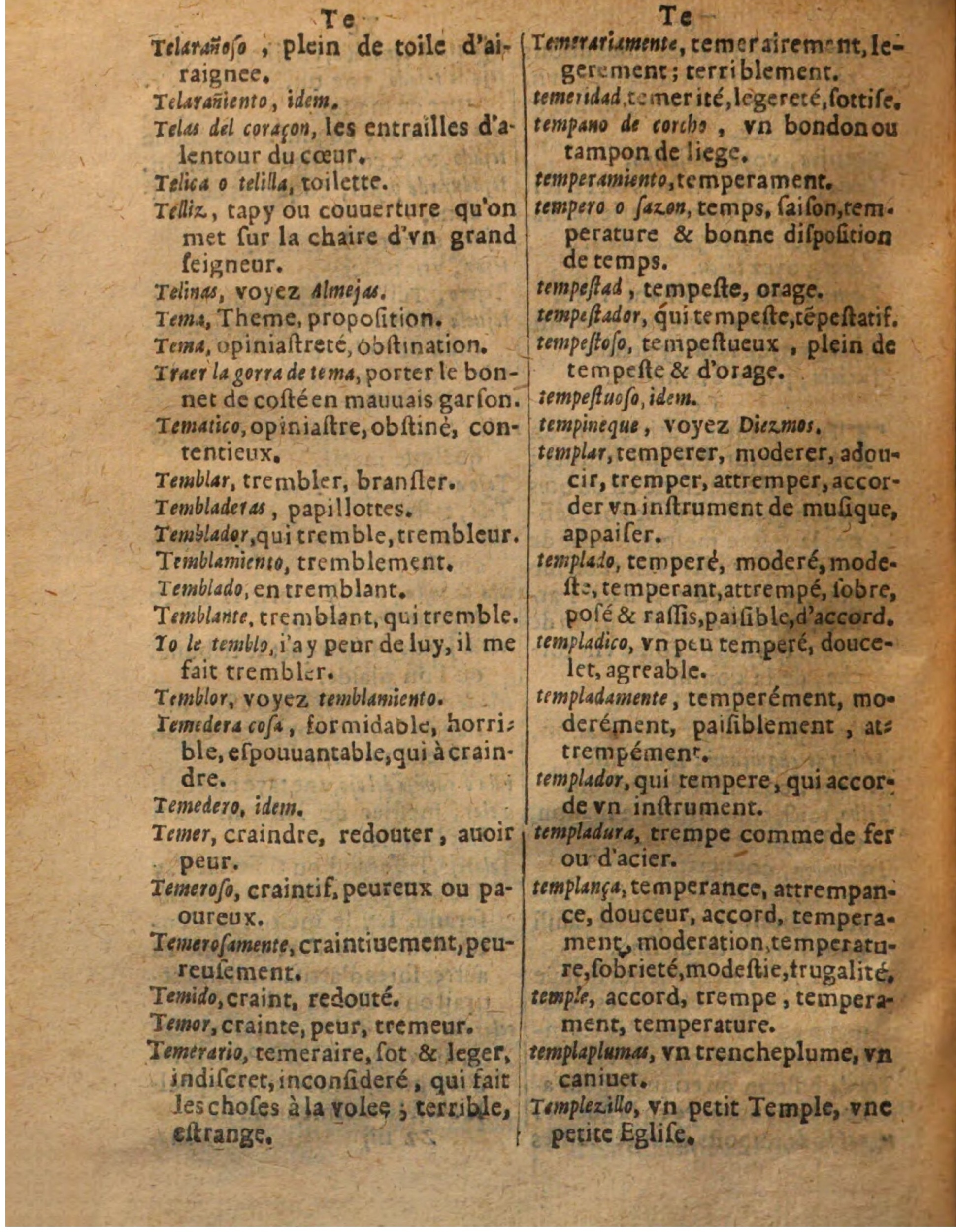 1625 - Hubert Antoine - Trésor des deux langues espagnole et française - Augsbourg