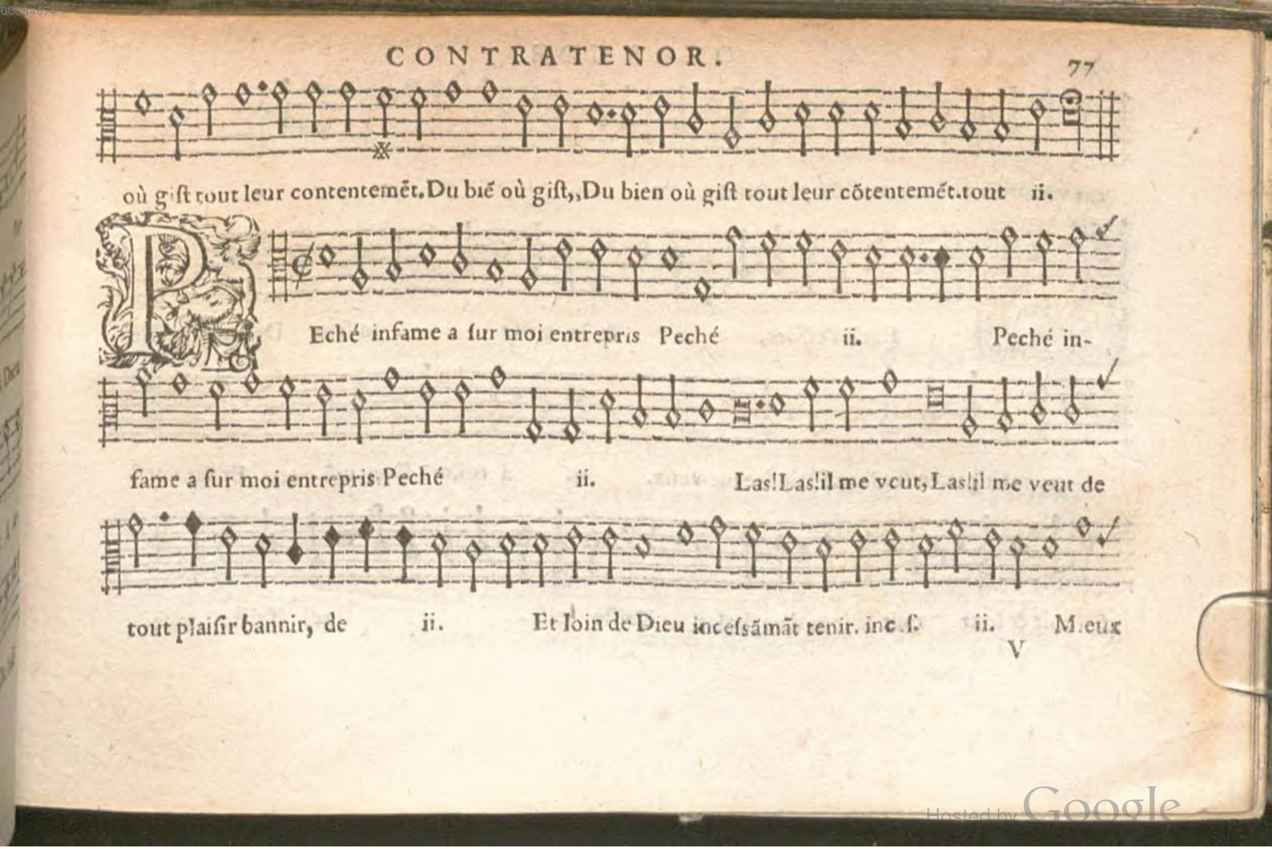 1576 - [Pierre de Saint-André] - Trésor de musique d’Orlande de Lassus Contratenor - BSB Munich