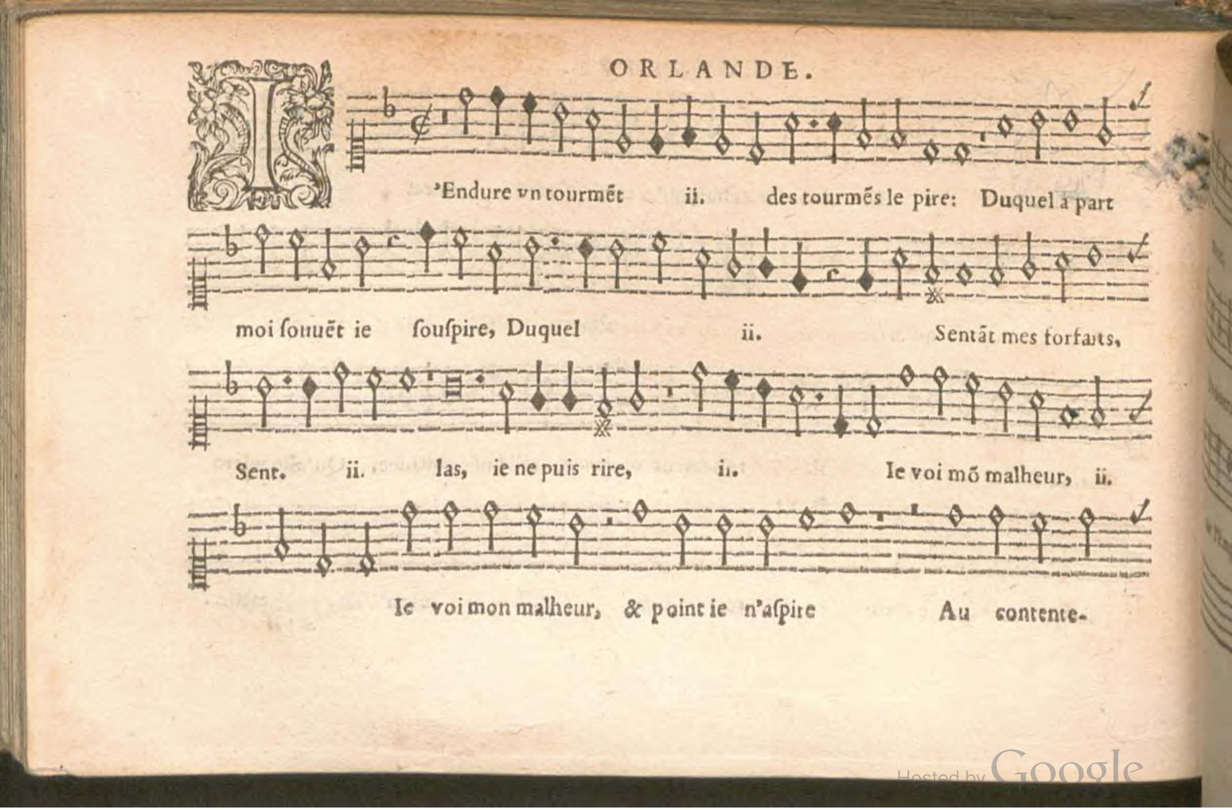 1576 - [Pierre de Saint-André] - Trésor de musique d’Orlande de Lassus Superius - BSB Munich