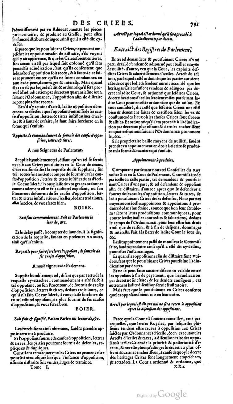 1629 - Veuve Nicolas Buon - Trésor du droit français (21754 T. 1) - BM Lyon