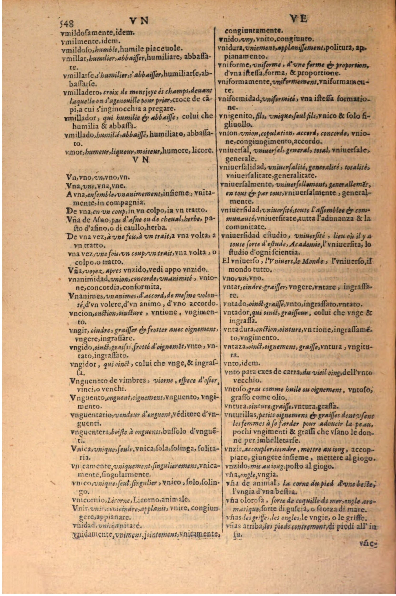 1606 - Samuel Crespin - Thresor des trois langues, francoise, italiene et espagnolle - BSB Munich