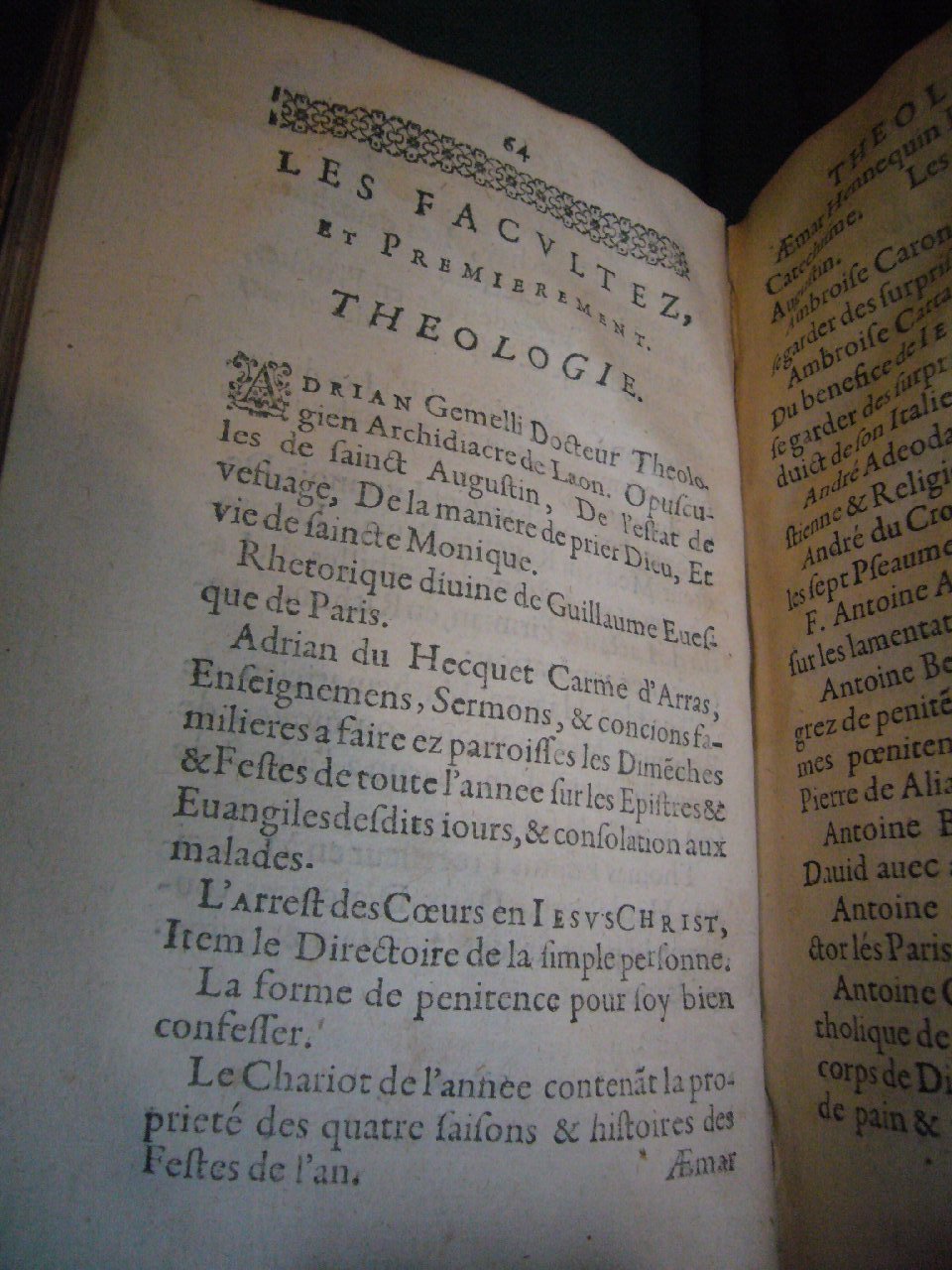 1602 - François Jacquin - Trésor des bons esprits français - BnF Arsenal