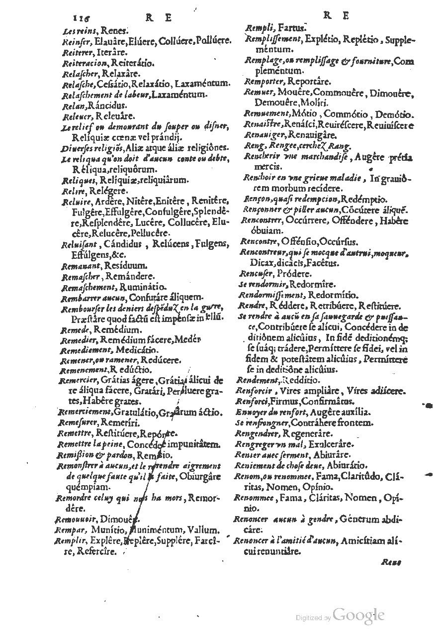 1558 - Guillaume Rouillé - Trésor des mots et traits français - BSB Munich