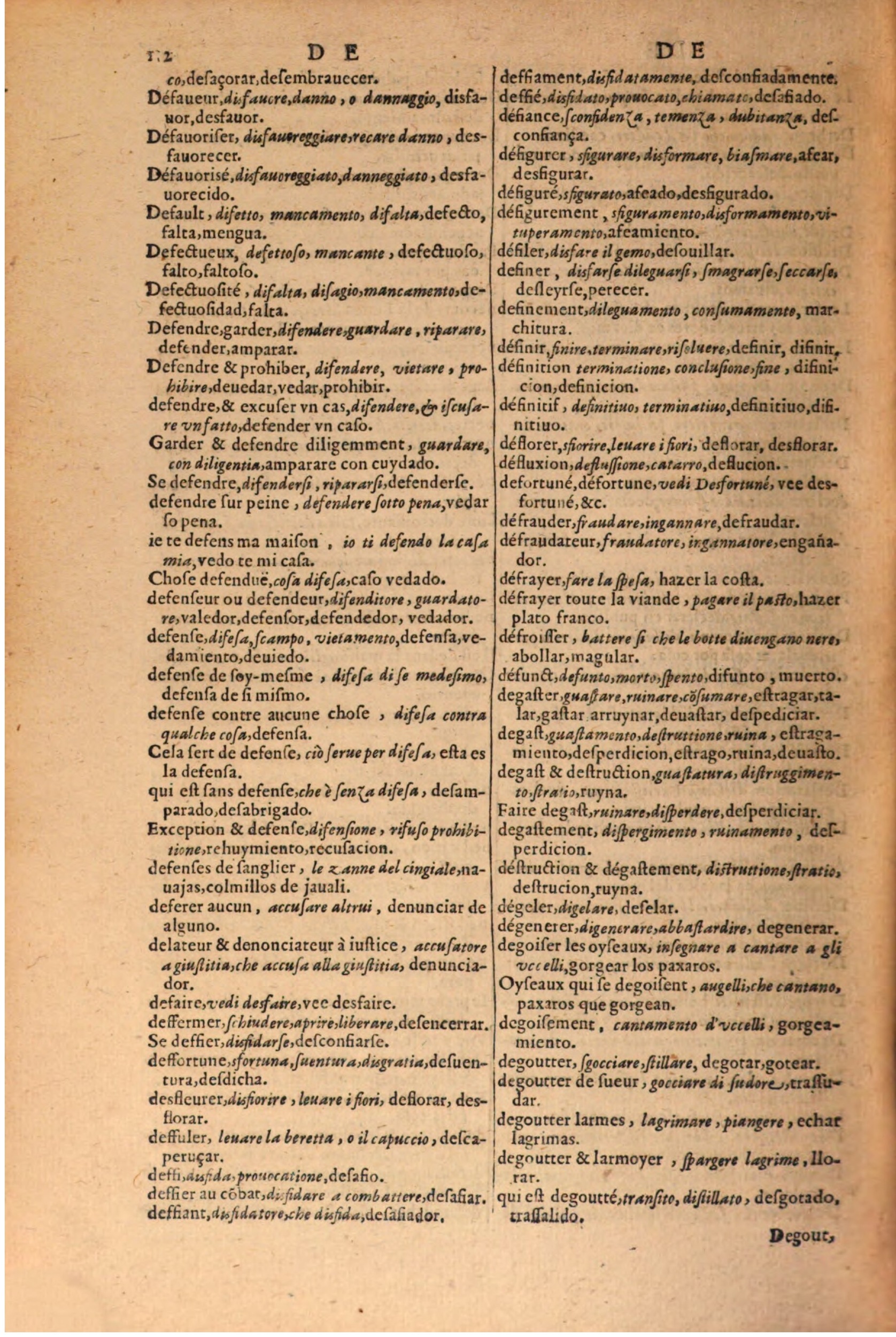 1616 - Pierre de la Rovière - Trésor des trois langues (Seconde partie) - BSB Munich