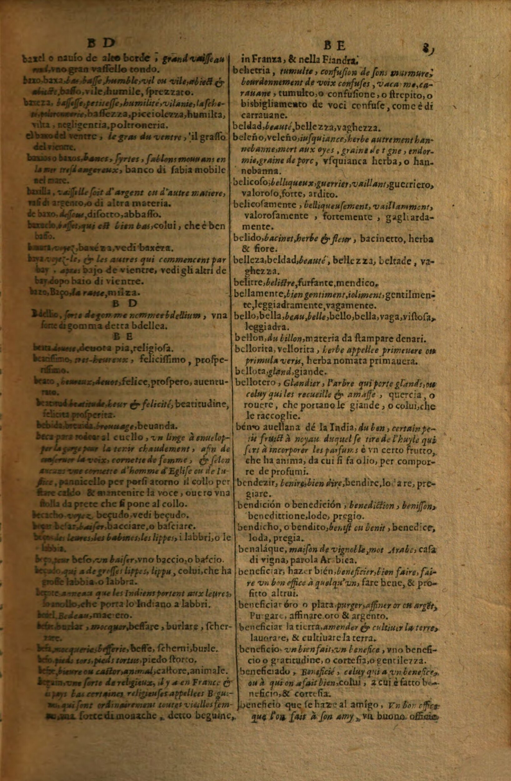1617 - Samuel Crespin - Trésor des trois langues espagnole, française et italienne (Première partie) - Regensburg