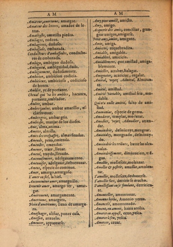 1607 - Marc Orry - Trésor des deux langues espagnole et française (Première et Seconde parties) - ÖNB Wien