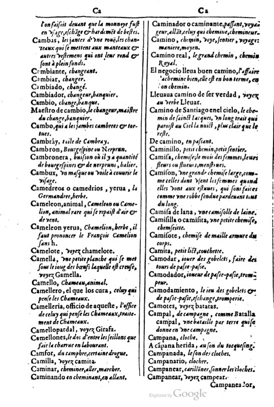 1616 - Veuve Marc Orry - Trésor des deux langues espagnole et française (Première et Seconde parties) - BM Lyon