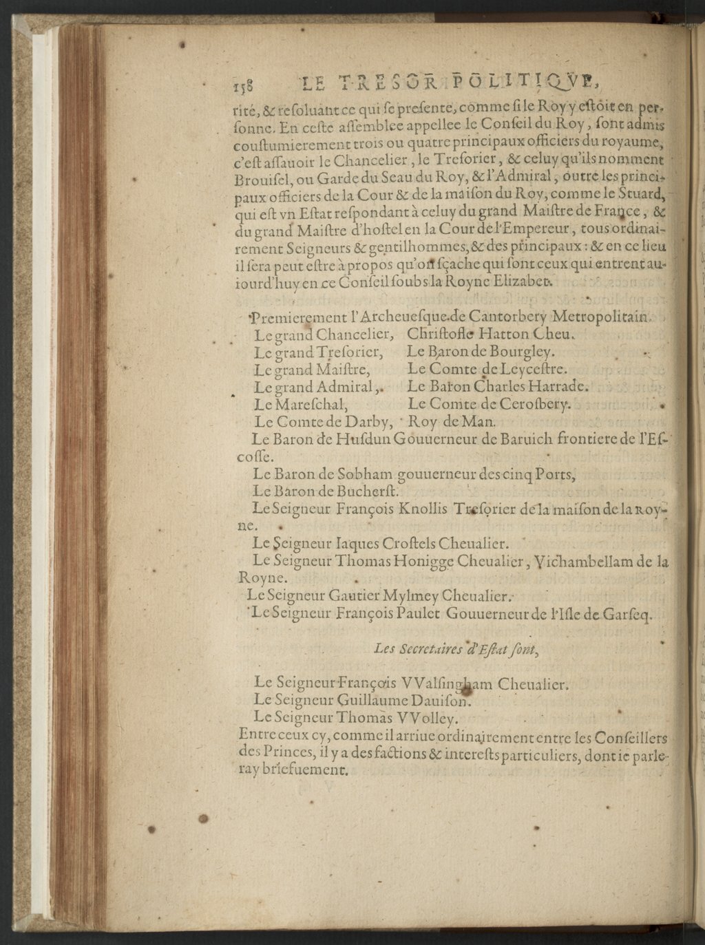 1608 - Nicolas Du Fossé - Trésor politique - BnF Tolbiac