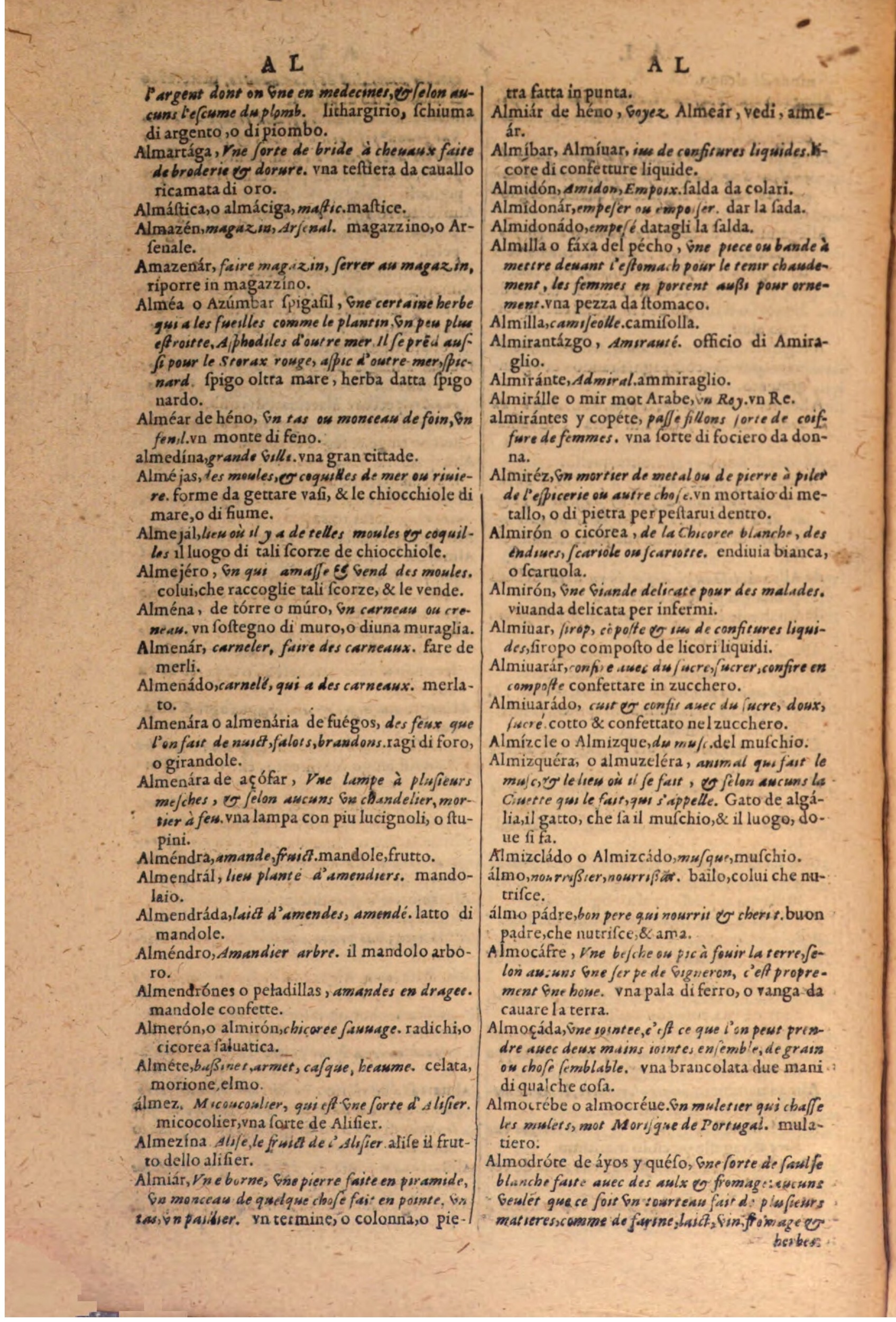 1606 - Samuel Crespin - Thresor des trois langues, francoise, italiene et espagnolle - BSB Munich