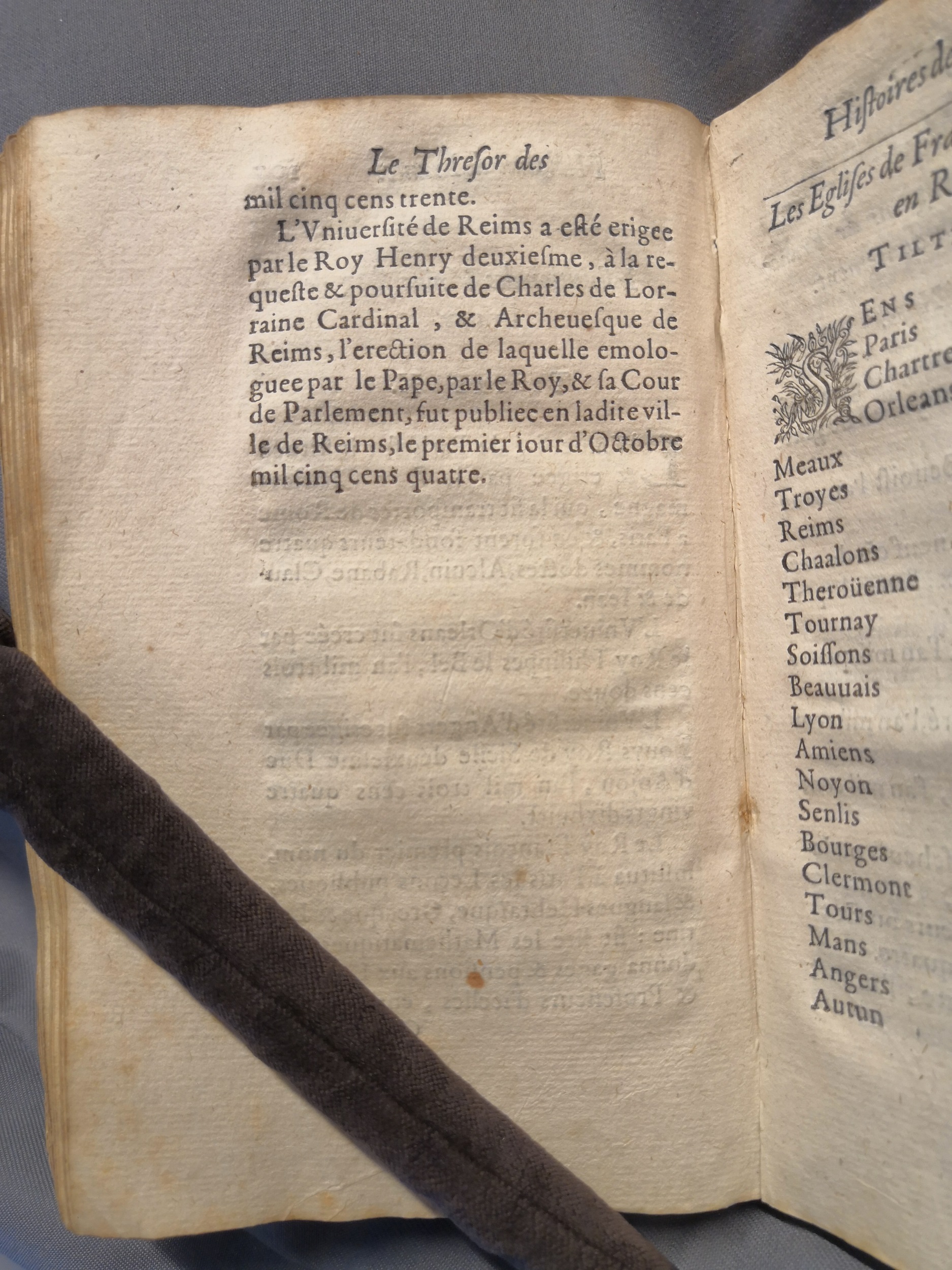 1614 - Jean Corrozet - Trésor des histoires de France - Amsterdam