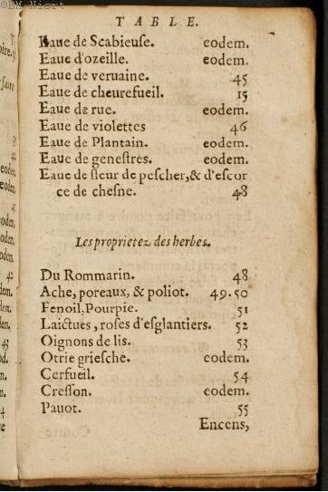 1586 - Benoît Rigaud - Trésor des fleurs et secrets de médecine - Université Paris Cité