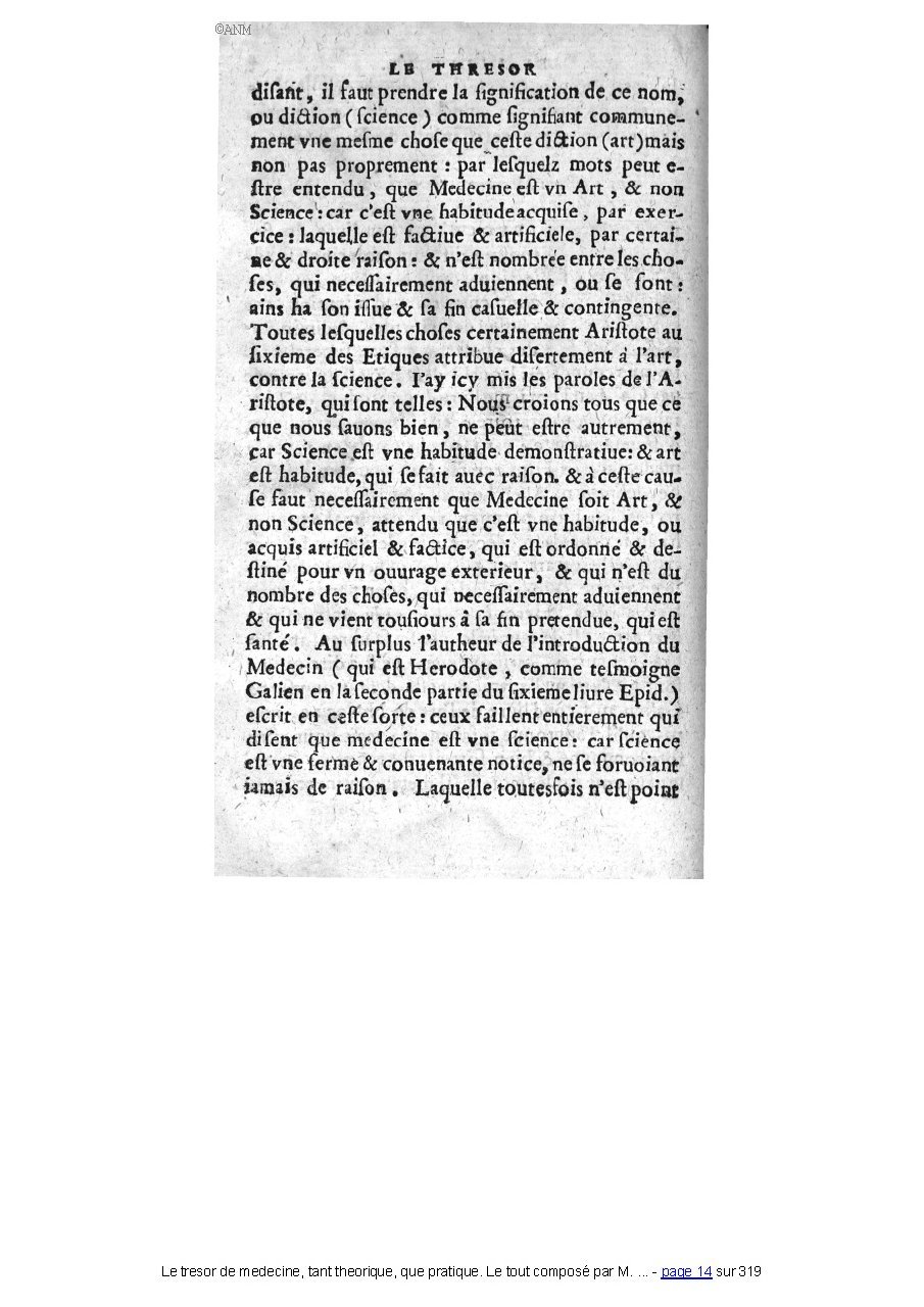 1560 - Pierre et Jan Moine - Trésor de médecine - Université Paris Cité