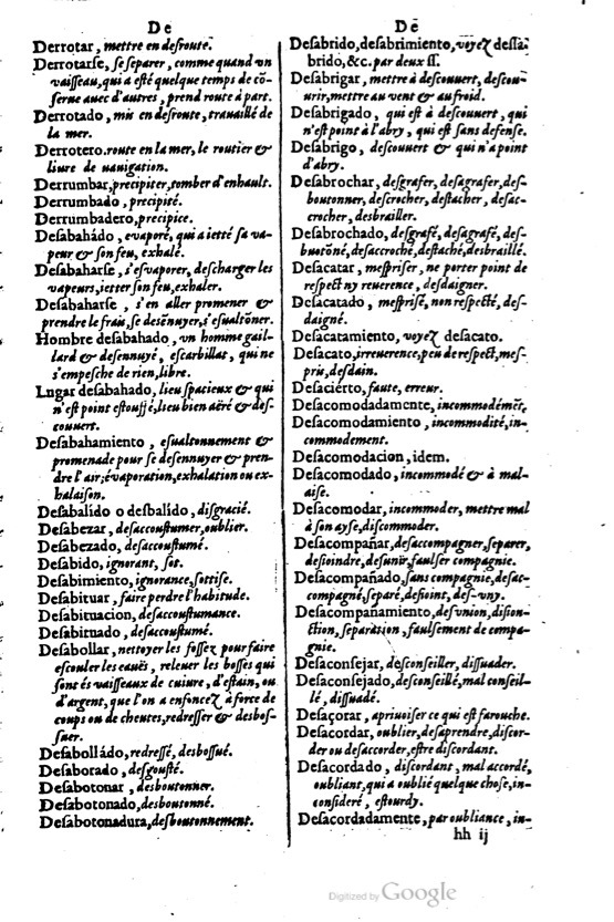 1621 - Adrian Tiffaine - Trésor des deux langues espagnole et française - BM Lyon