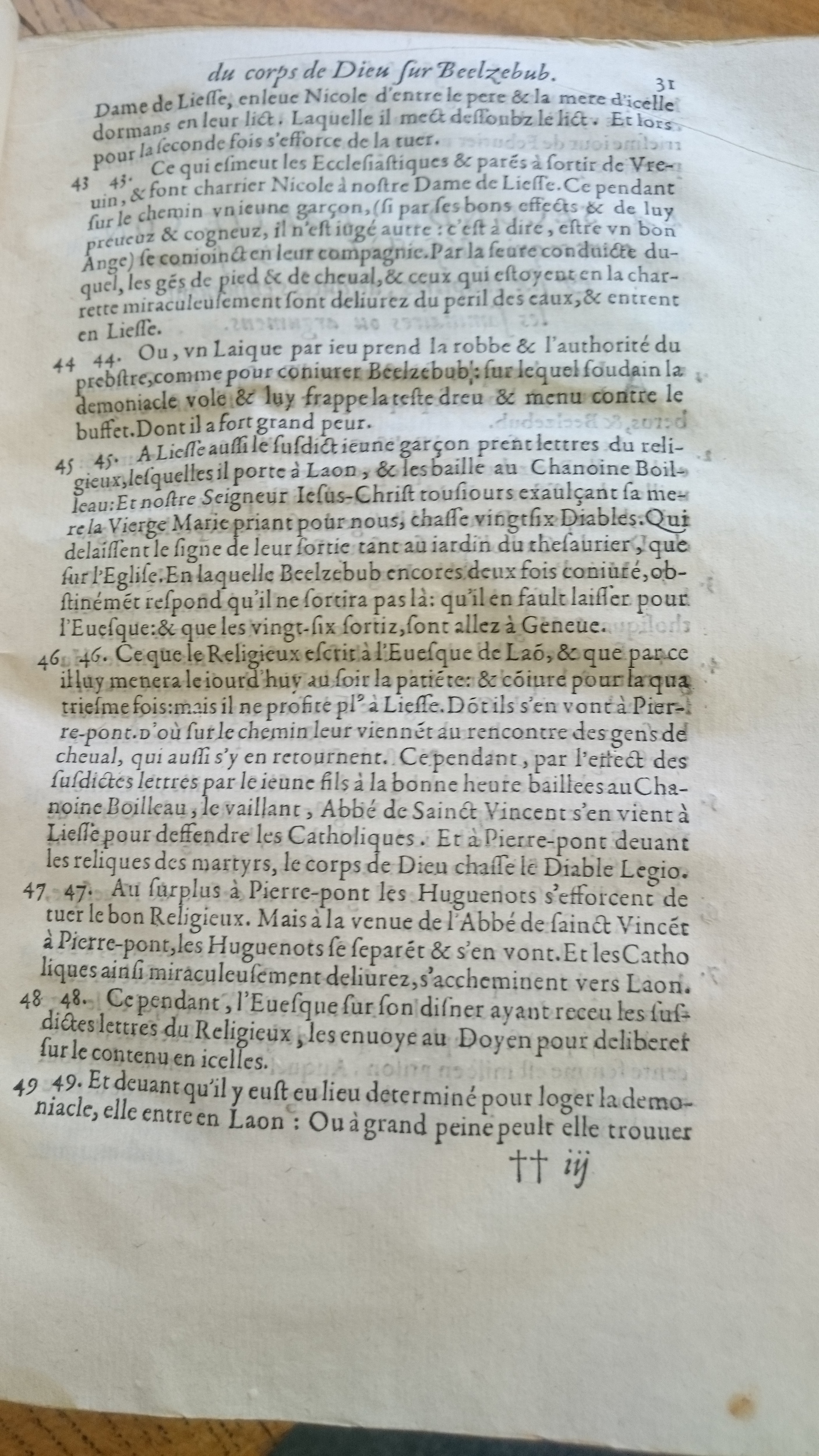 1578 - Nicolas Chesneau - Trésor et entière histoire de la triomphante victoire du corps de Dieu sur l’esprit malin - Douai Quincy