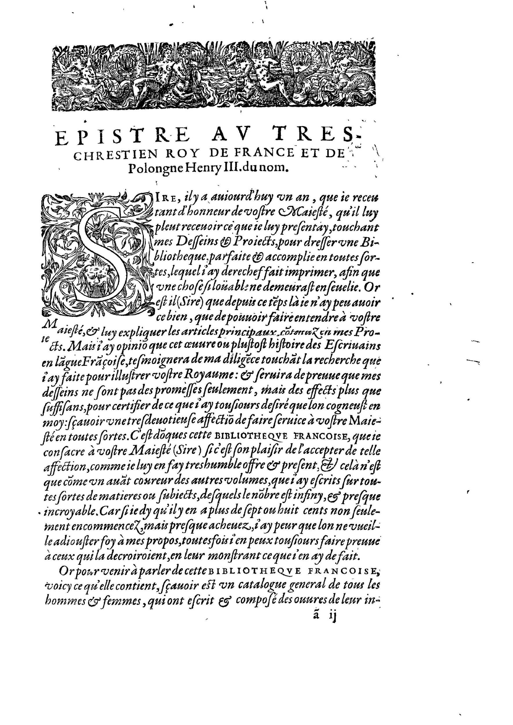 1584 - Abel L&#039;Angelier - Bibliothèques françaises - BnF