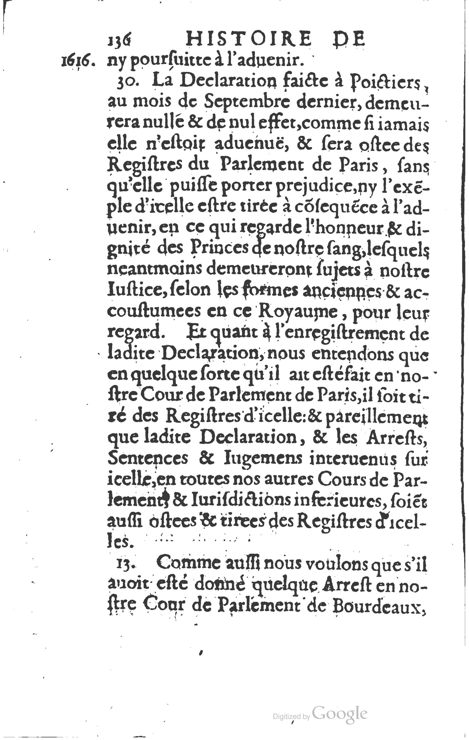 1624 - Joseph Bouillerot - Trésor de l’histoire générale de notre temps - BM Lyon