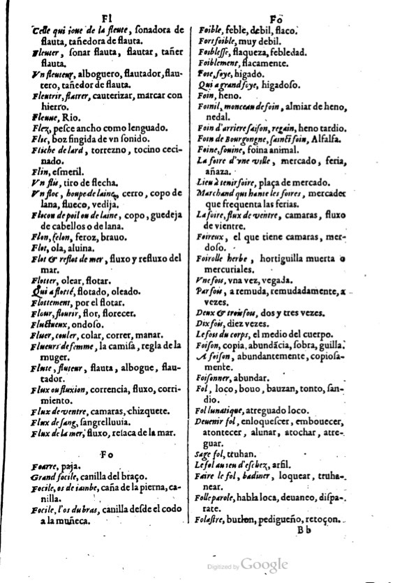 1621 - Adrian Tiffaine - Trésor des deux langues espagnole et française - BM Lyon