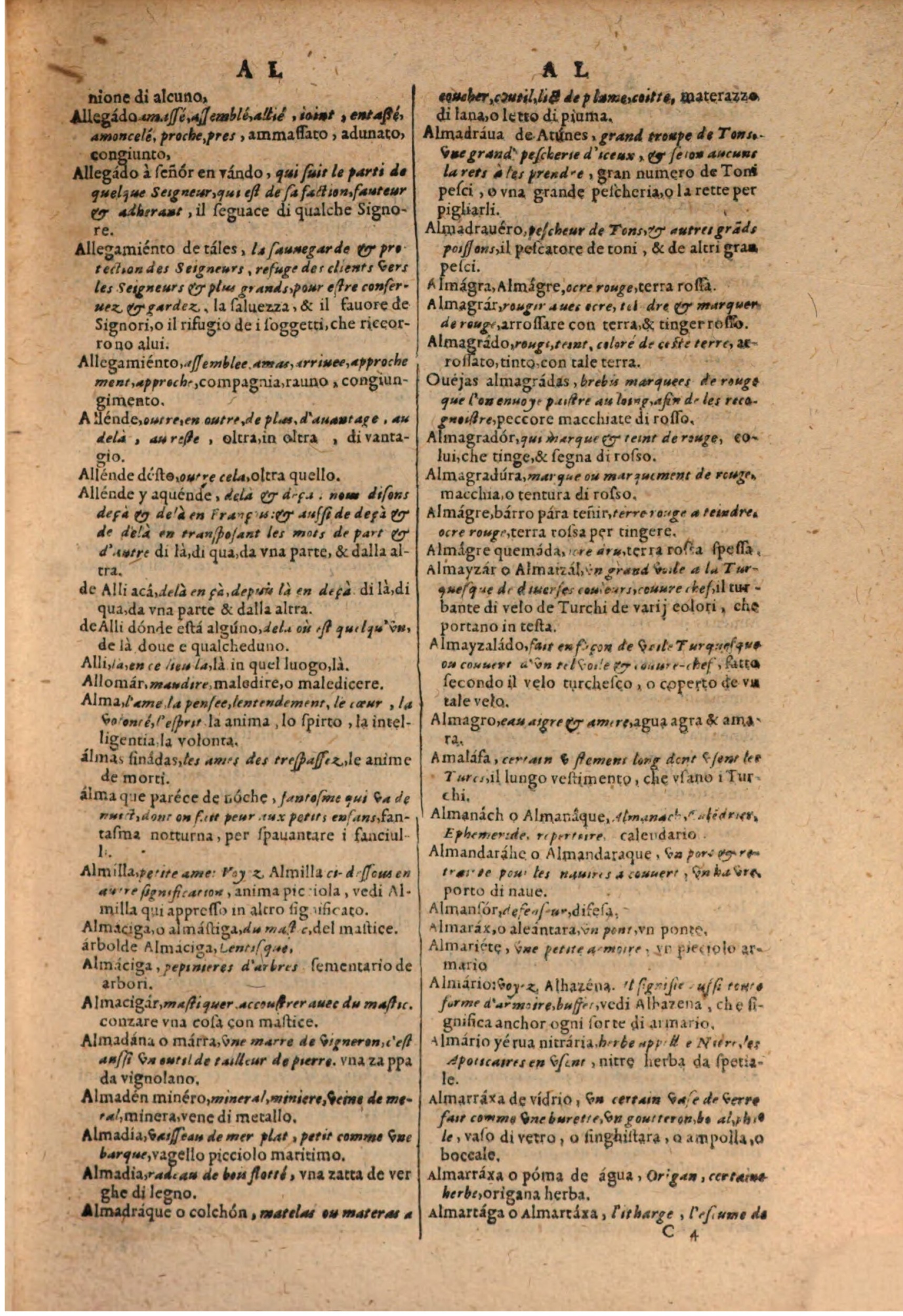 1606 - Samuel Crespin - Thresor des trois langues, francoise, italiene et espagnolle - BSB Munich