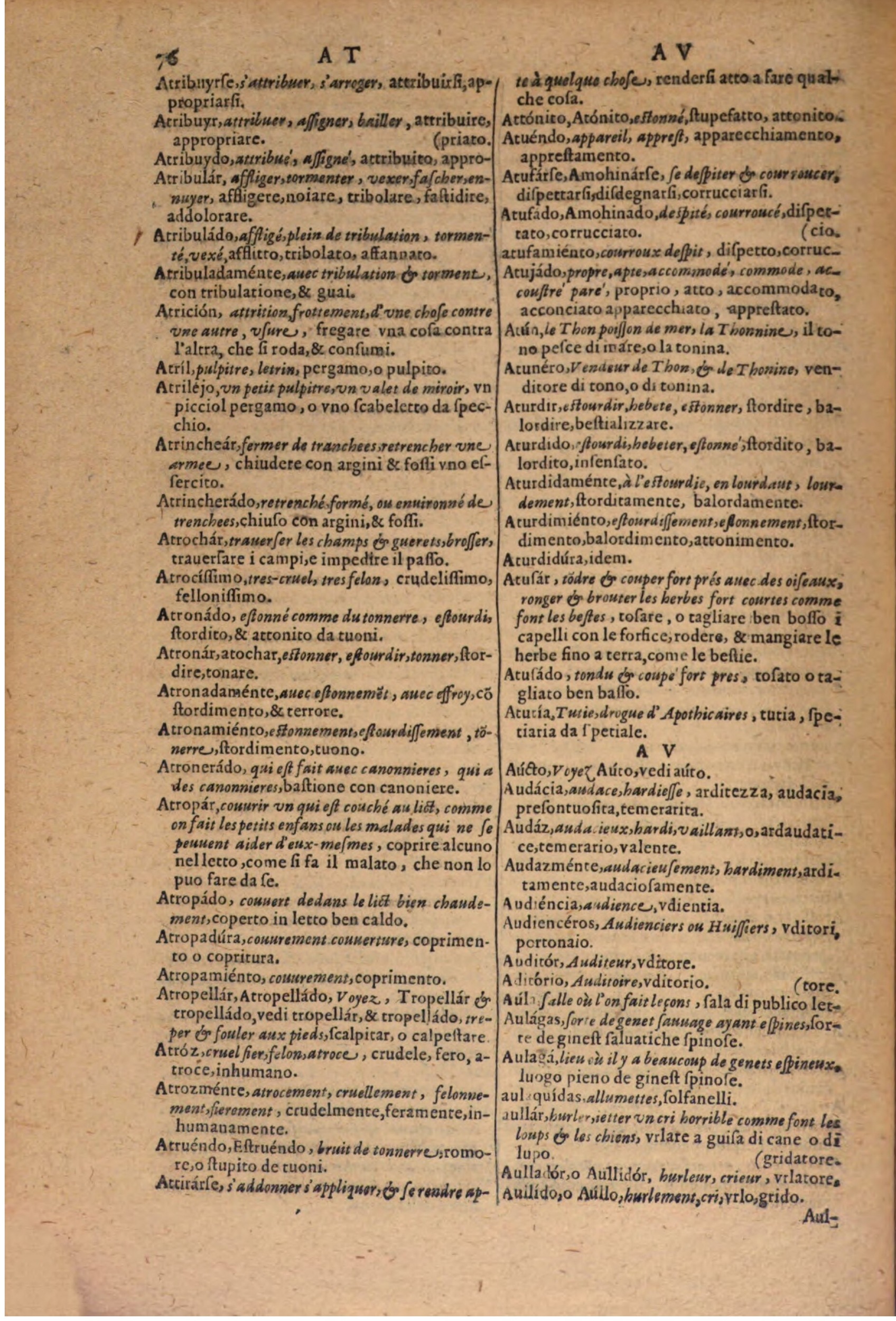 1606 - Samuel Crespin - Thresor des trois langues, francoise, italiene et espagnolle - BSB Munich 1606 - Samuel Crespin - Thresor des trois langues, francoise, italiene et espagnolle - BSB Munich