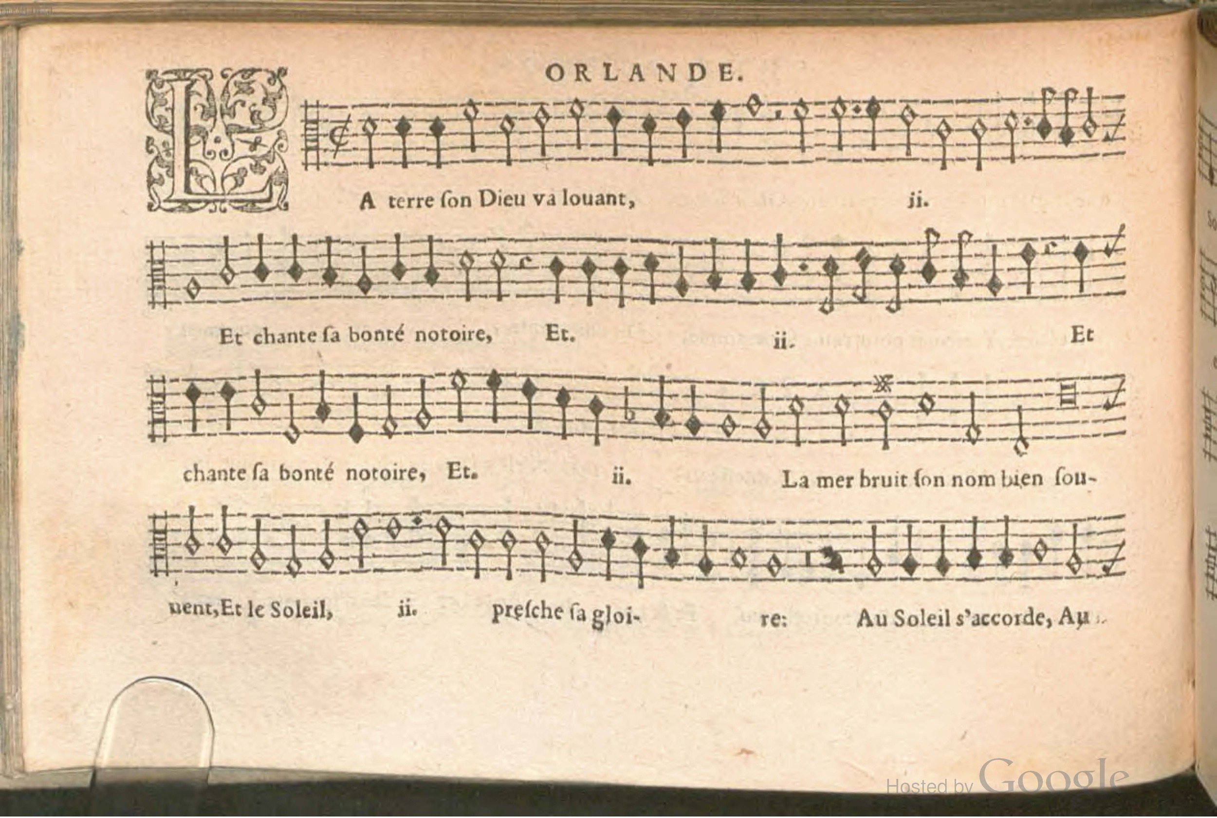 1576 - [Pierre de Saint-André] - Trésor de musique d’Orlande de Lassus Contratenor - BSB Munich