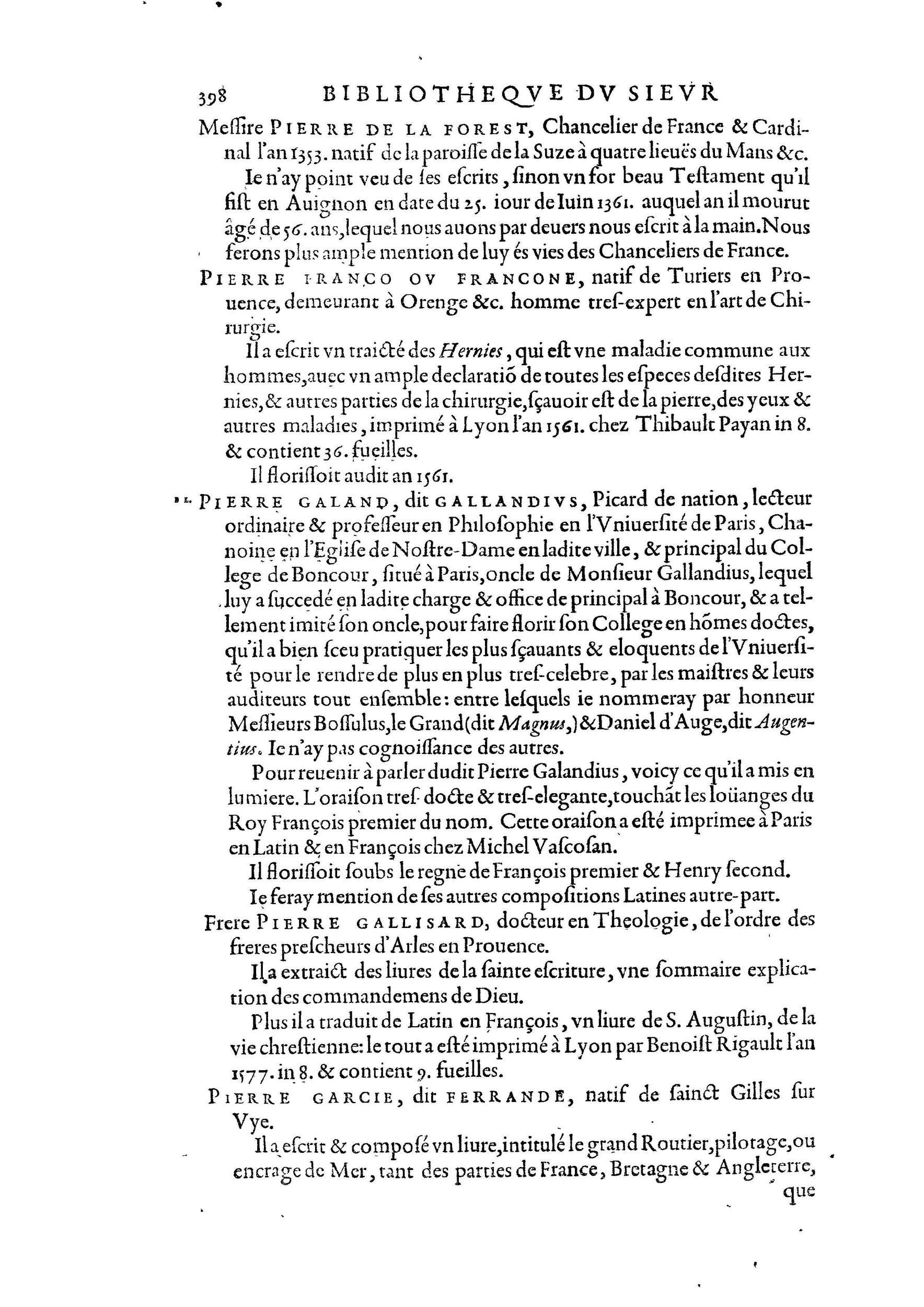 1584 - Abel L&#039;Angelier - Bibliothèques françaises - BnF