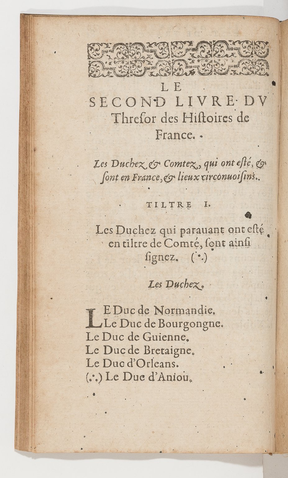 1583 - Galiot Corrozet - Trésor des histoires de France - BnF
